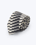 Chevron Step Black & Ivory Silk Tie - KNOTTERY & CO. Silk Tie