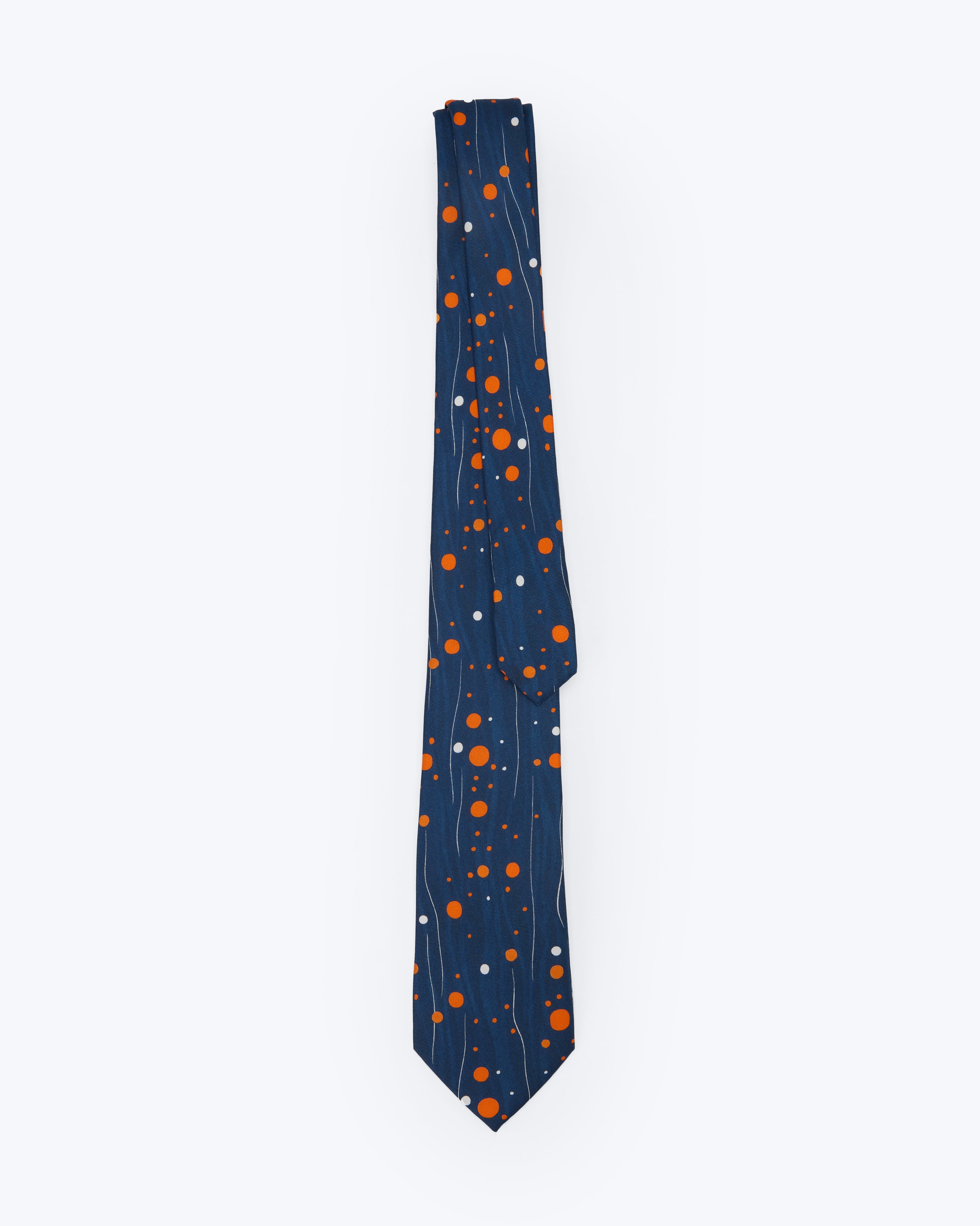 Constellation Dot Navy Silk Tie - KNOTTERY & CO. Silk Tie