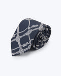 Mariner Knot Navy Silk Tie - KNOTTERY & CO. Silk Tie