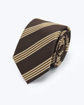 Heritage Stripe Chestnut Silk Tie - KNOTTERY & CO. Silk Tie