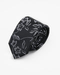 Noir Botanical Shadow Silk Tie - KNOTTERY & CO. Silk Tie