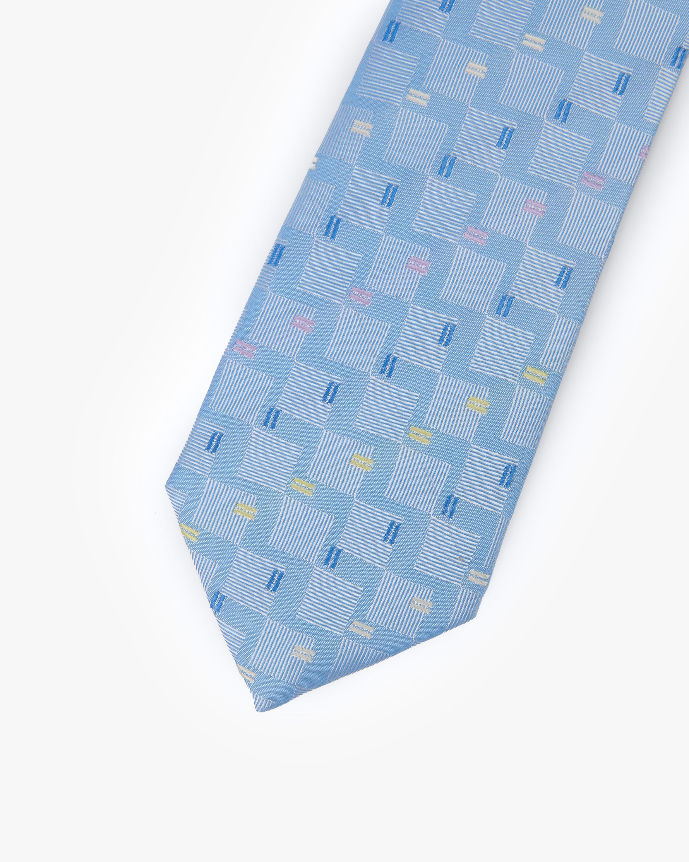 Pastel Block Sky Blue Silk Tie - KNOTTERY & CO. Silk Tie