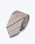 Micro Dot Jacquard Stripe Sand Silk Tie - KNOTTERY & CO. Silk Tie