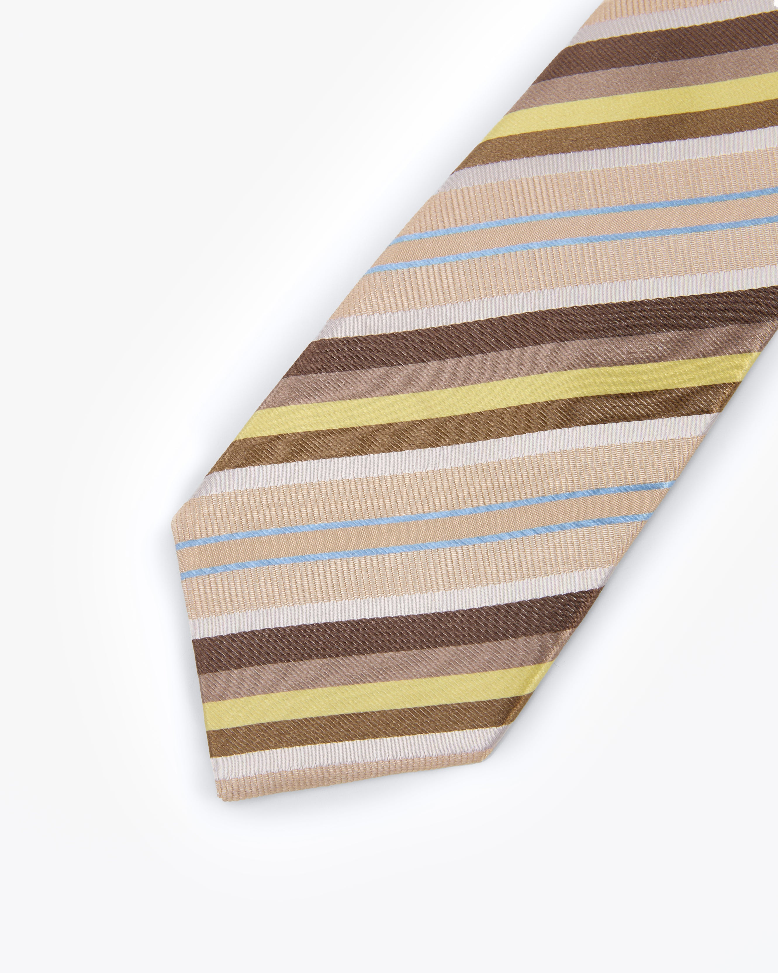 Oxford Stripe Camel Silk Tie - KNOTTERY & CO. Silk Tie