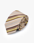 Oxford Stripe Camel Silk Tie - KNOTTERY & CO. Silk Tie