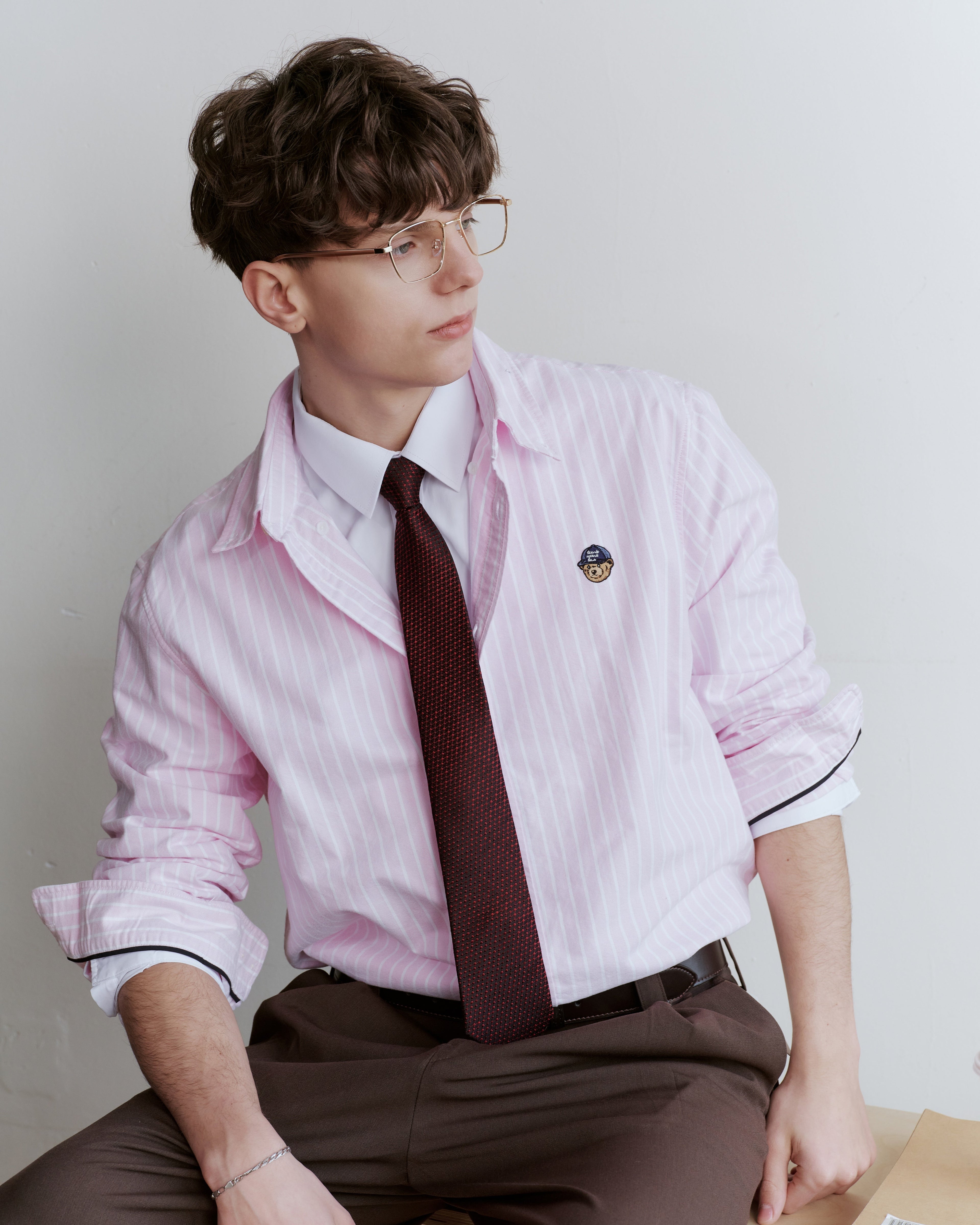 Micro Dots Silk Jacquard Tie - Red