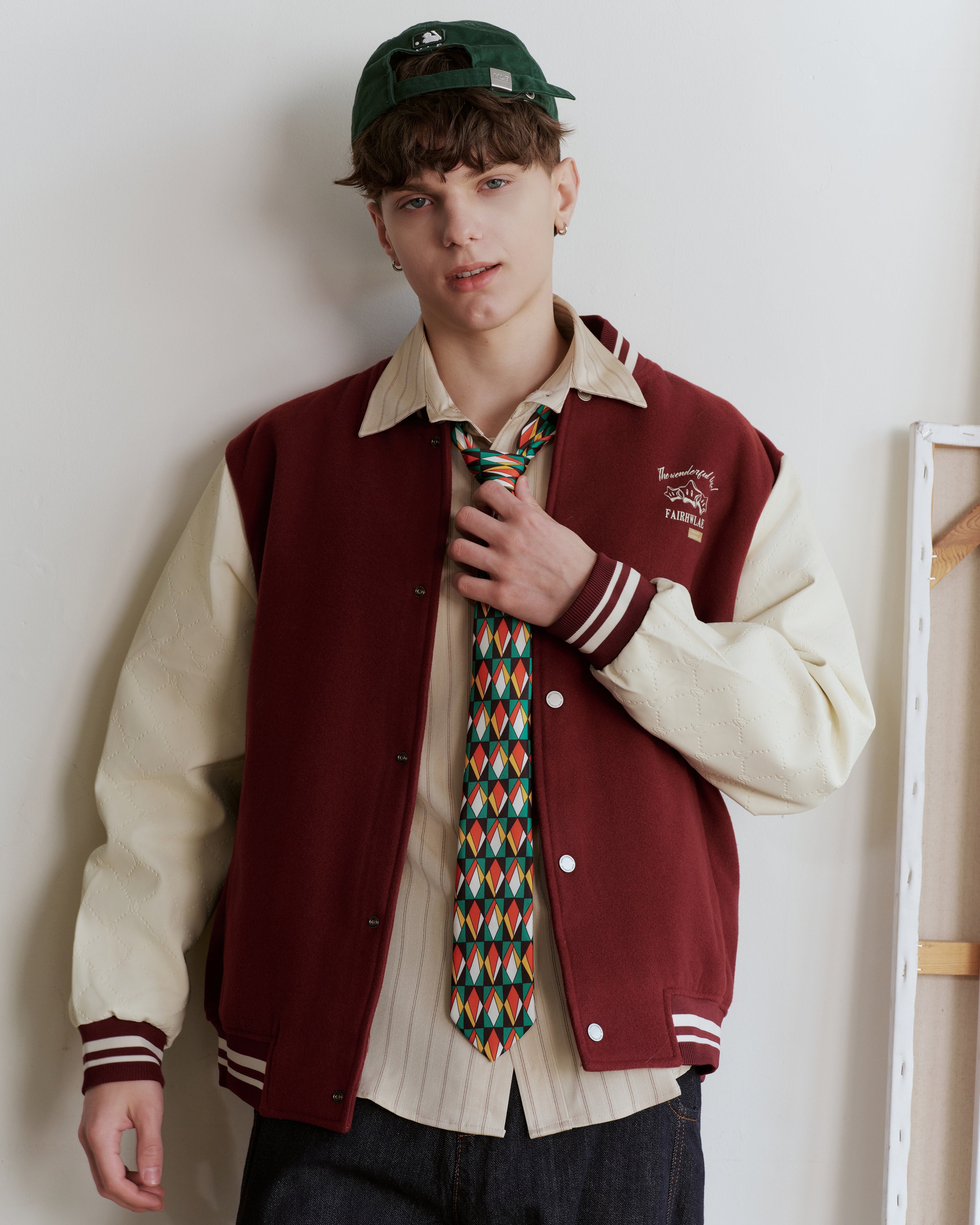 Prism Diamond Printed Silk Tie - Emerald