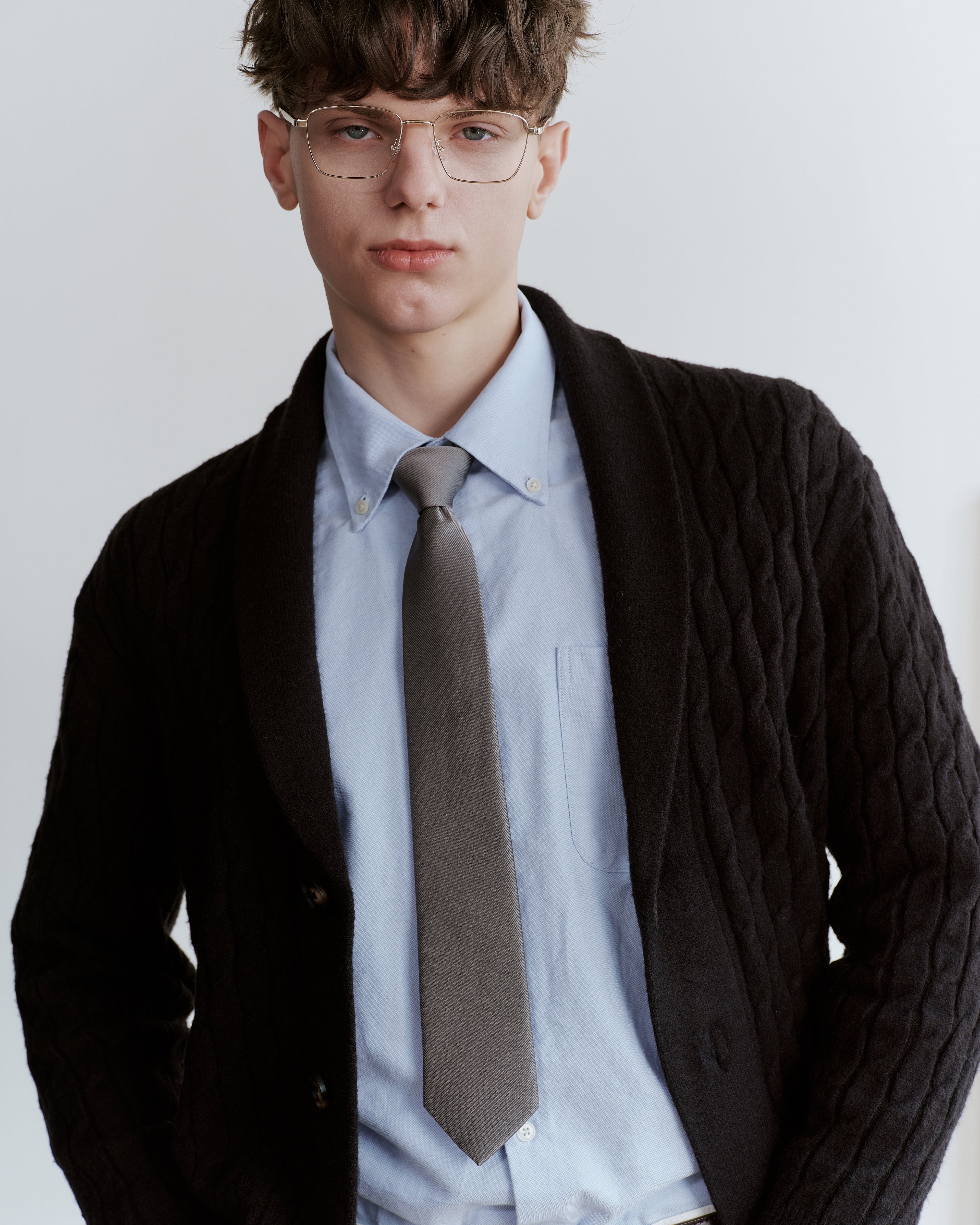 Twill Silk Tie - Grey