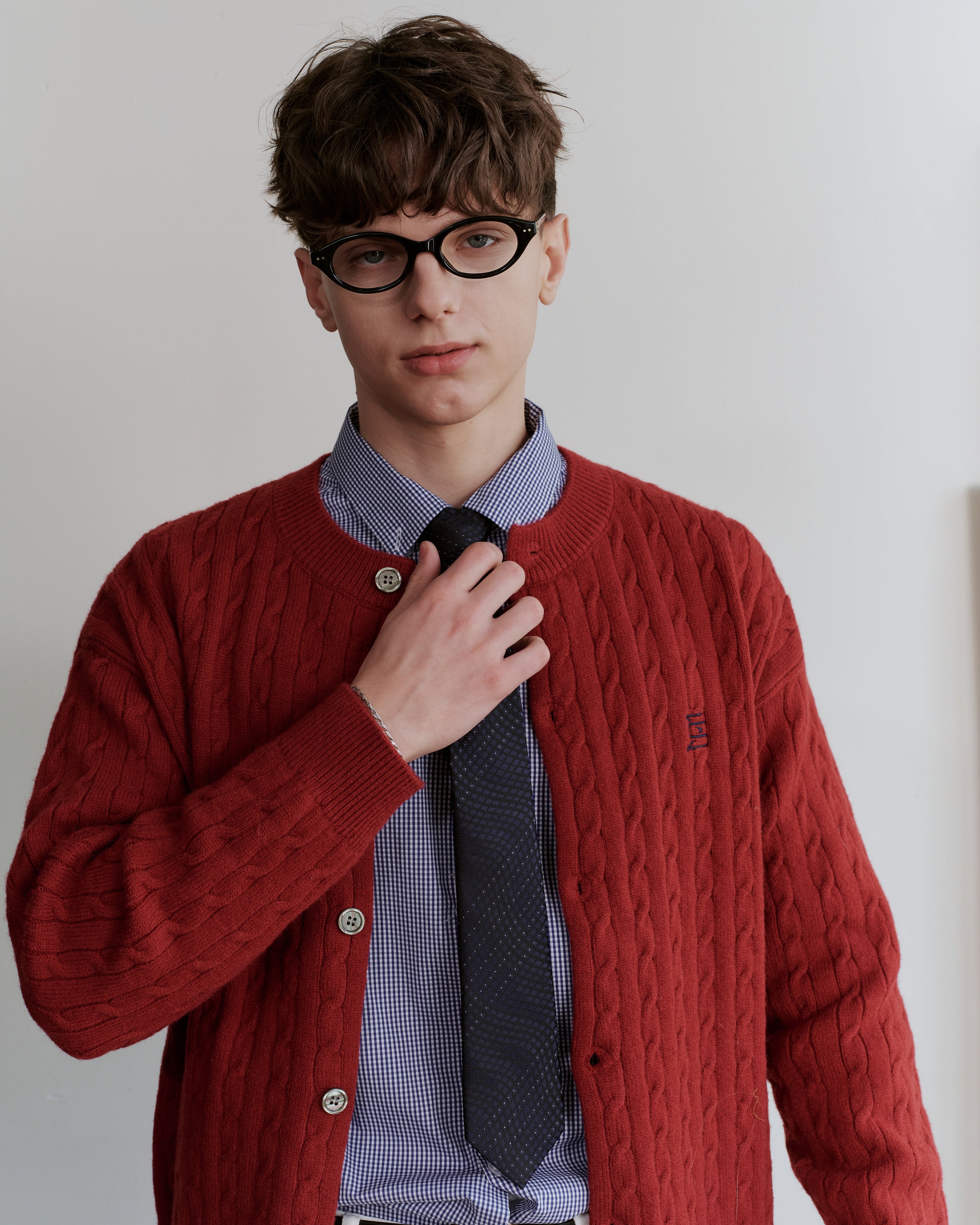 Astral Waves Silk Jacquard Tie - Midnight Blue