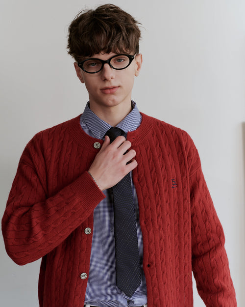 Astral Waves Silk Jacquard Tie - Midnight Blue