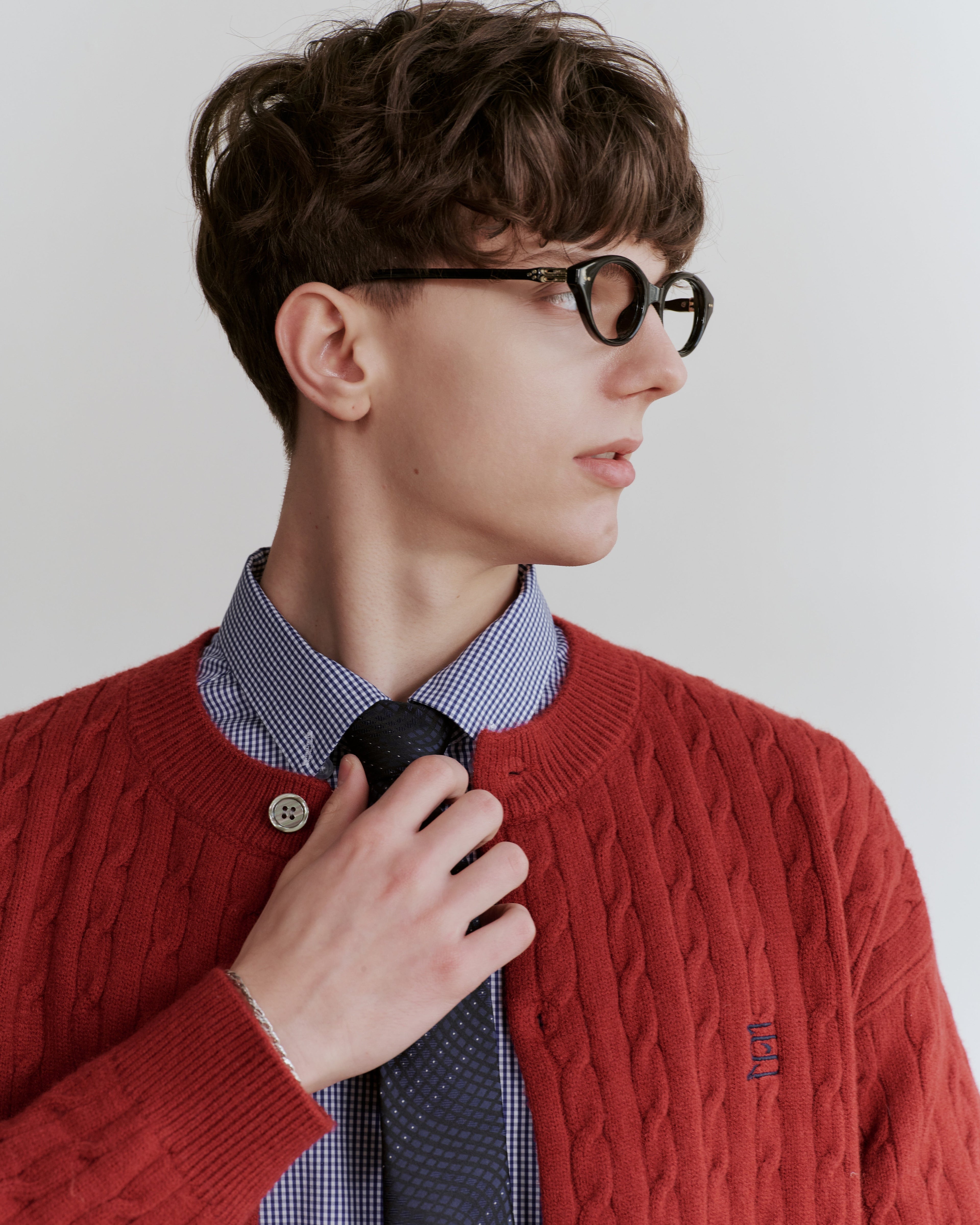 Astral Waves Silk Jacquard Tie - Midnight Blue