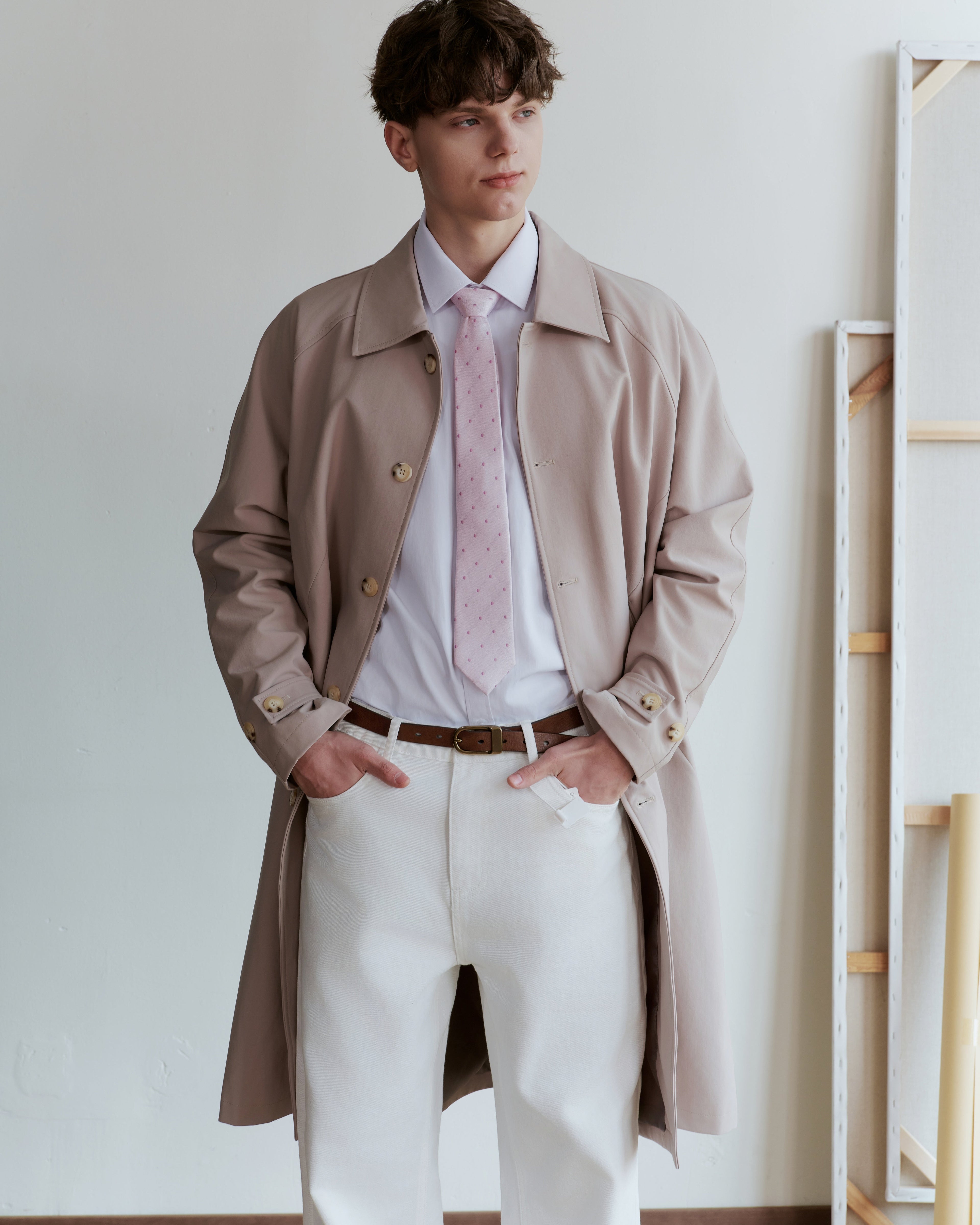 Petal Dot Silk Jacquard Tie - Pink