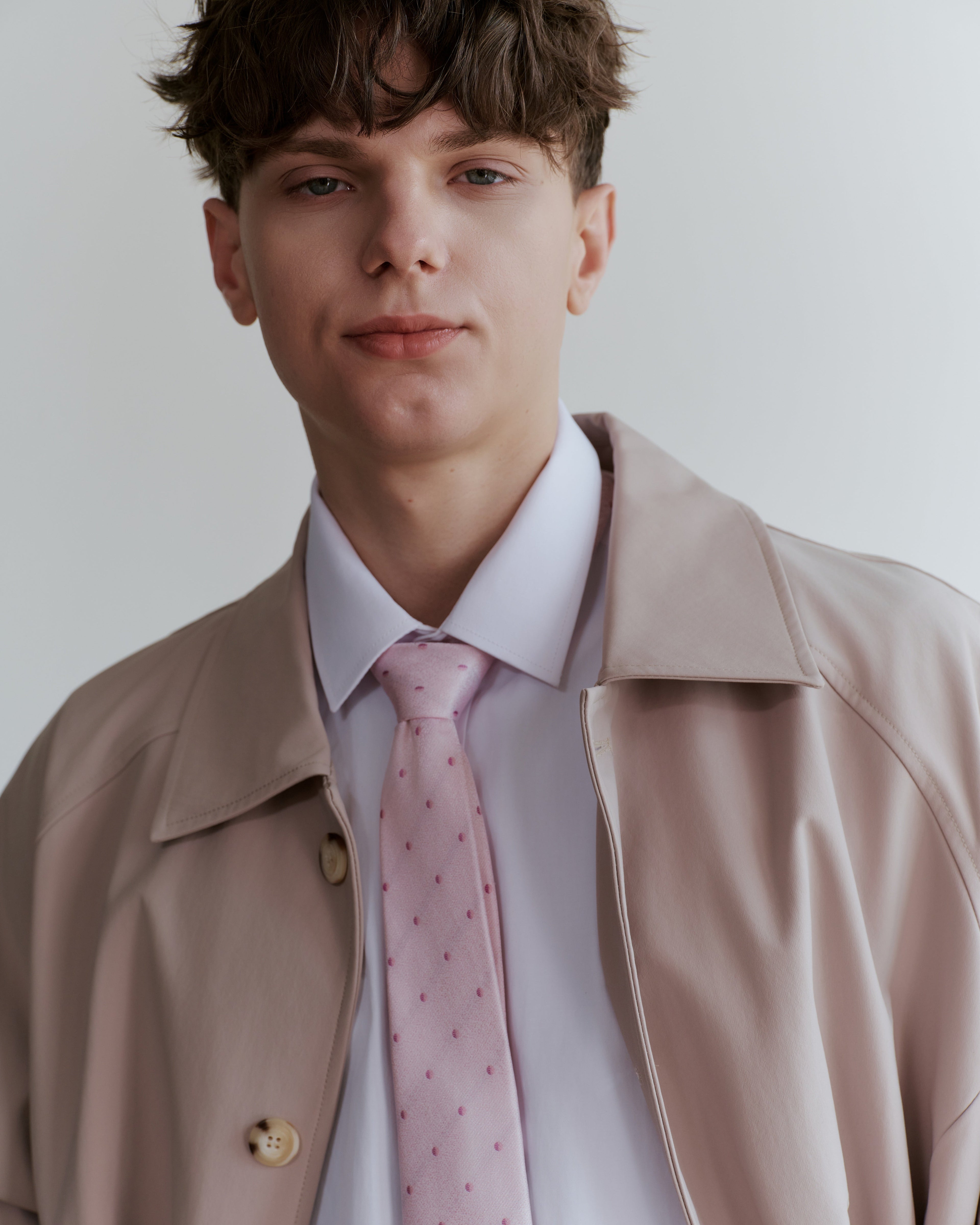 Petal Dot Silk Jacquard Tie - Pink