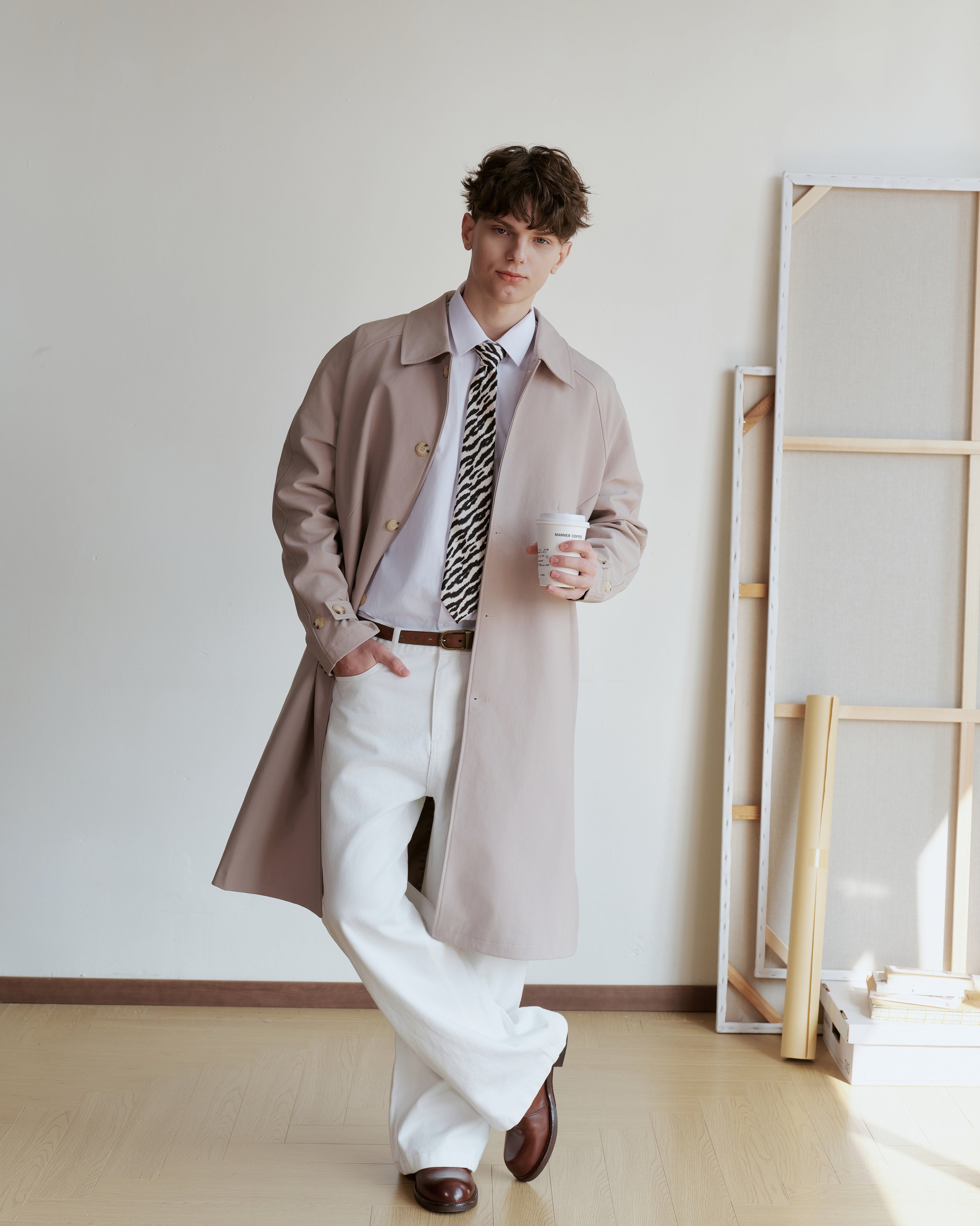 Savannah Stripes Printed Silk Tie - Zebra