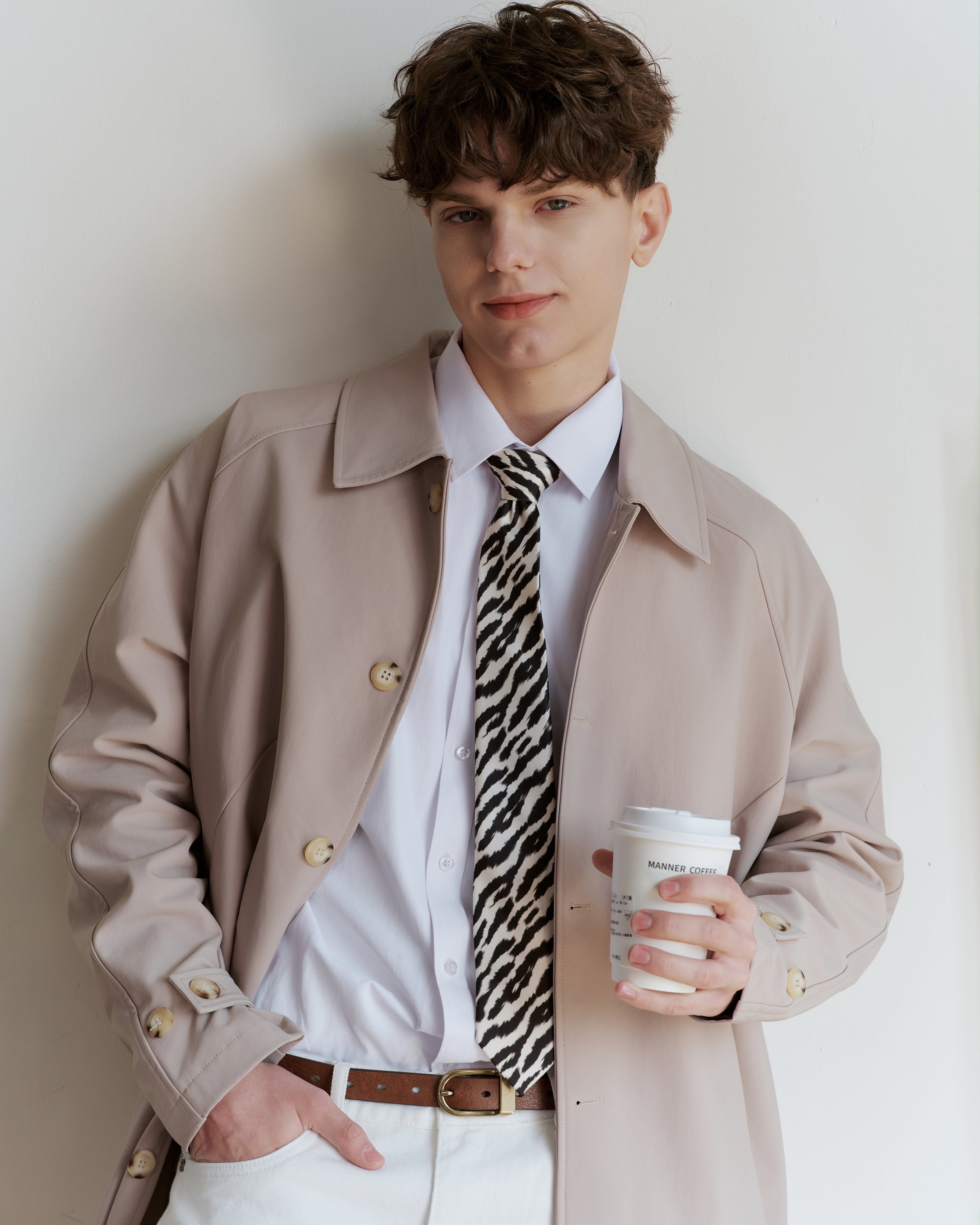 Savannah Stripes Printed Silk Tie - Zebra