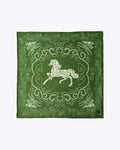 Equestrian Dreams Silk Pocket Square - Green