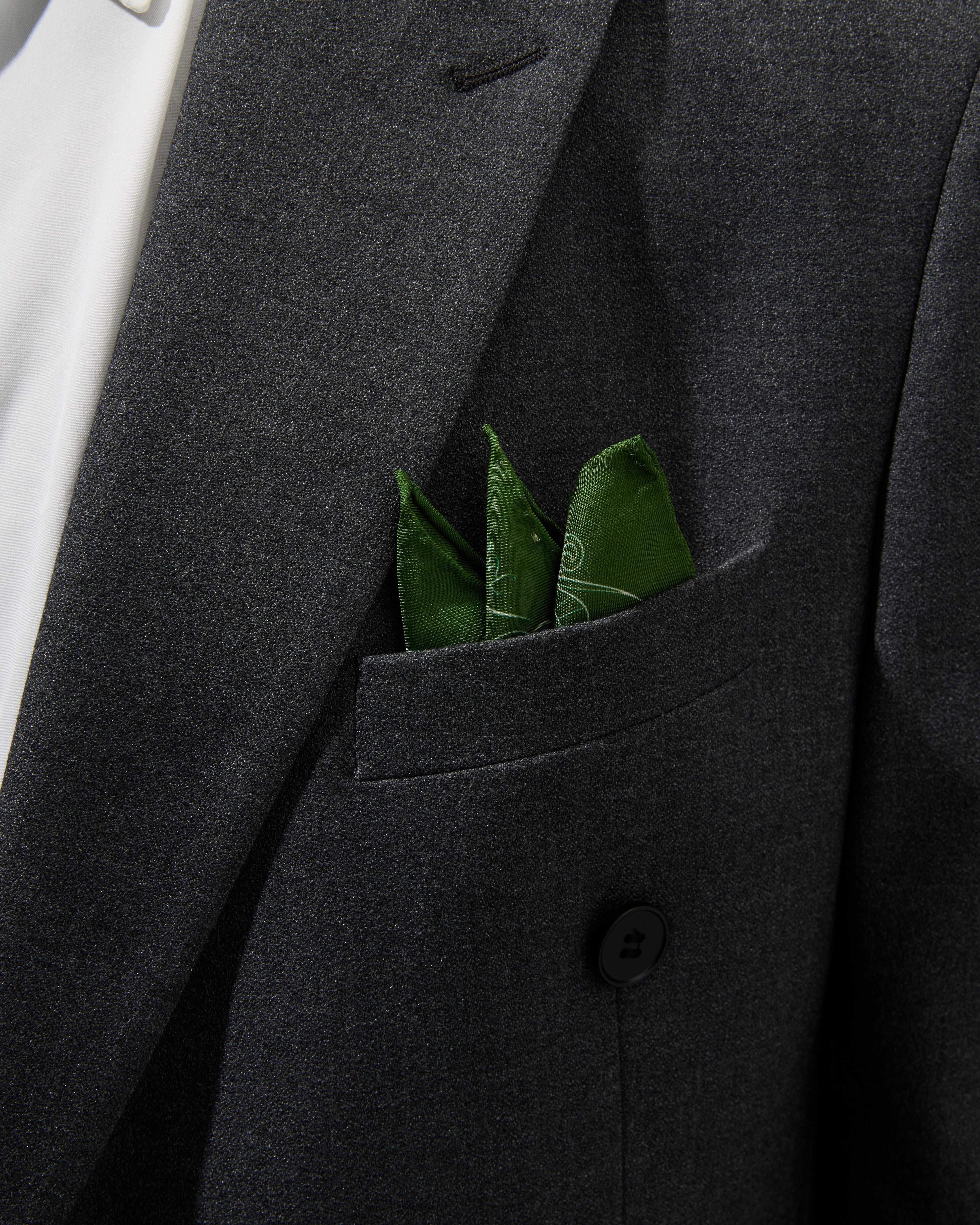 Equestrian Dreams Silk Pocket Square - Green