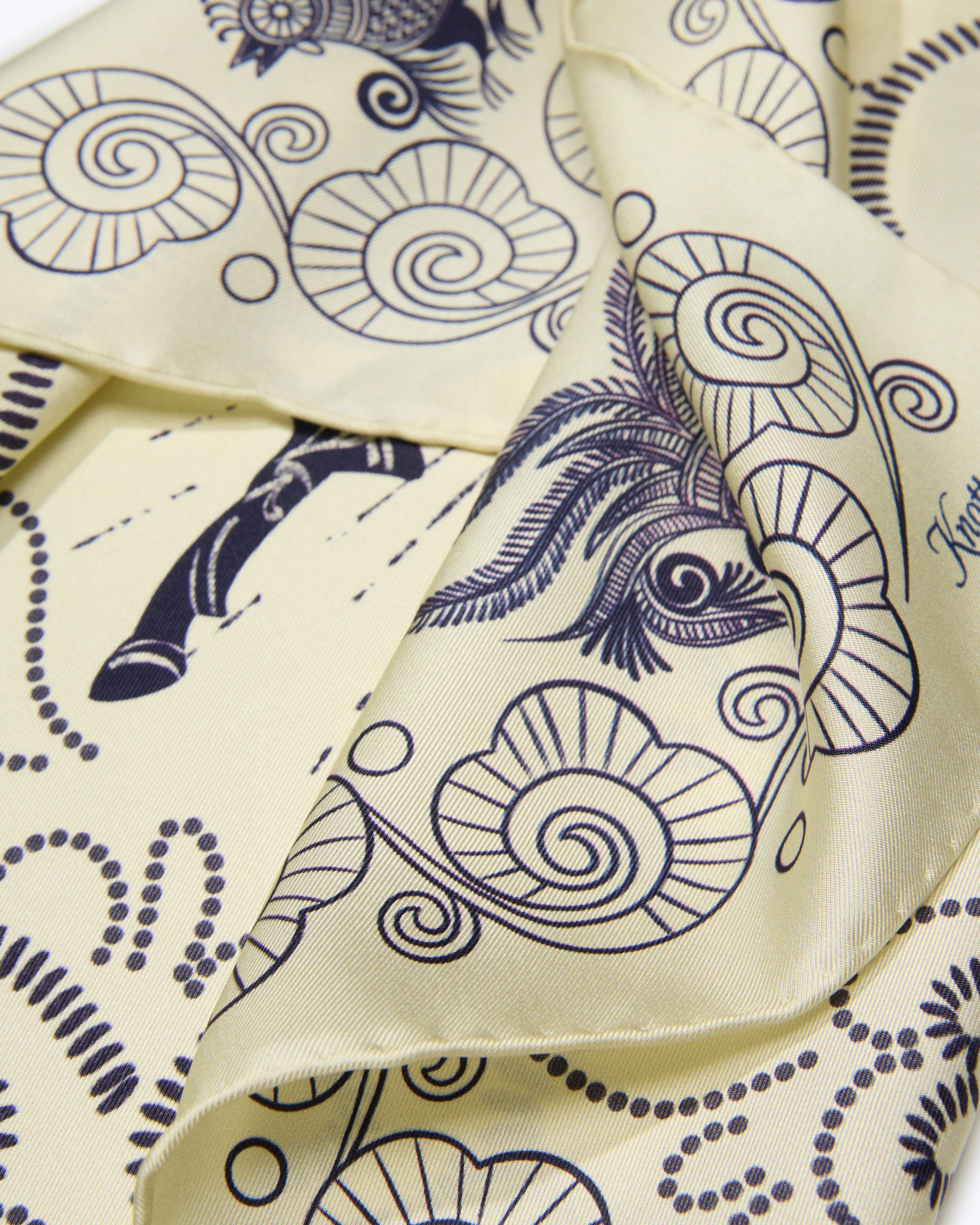 Equestrian Dreams Silk Bandana - Beige