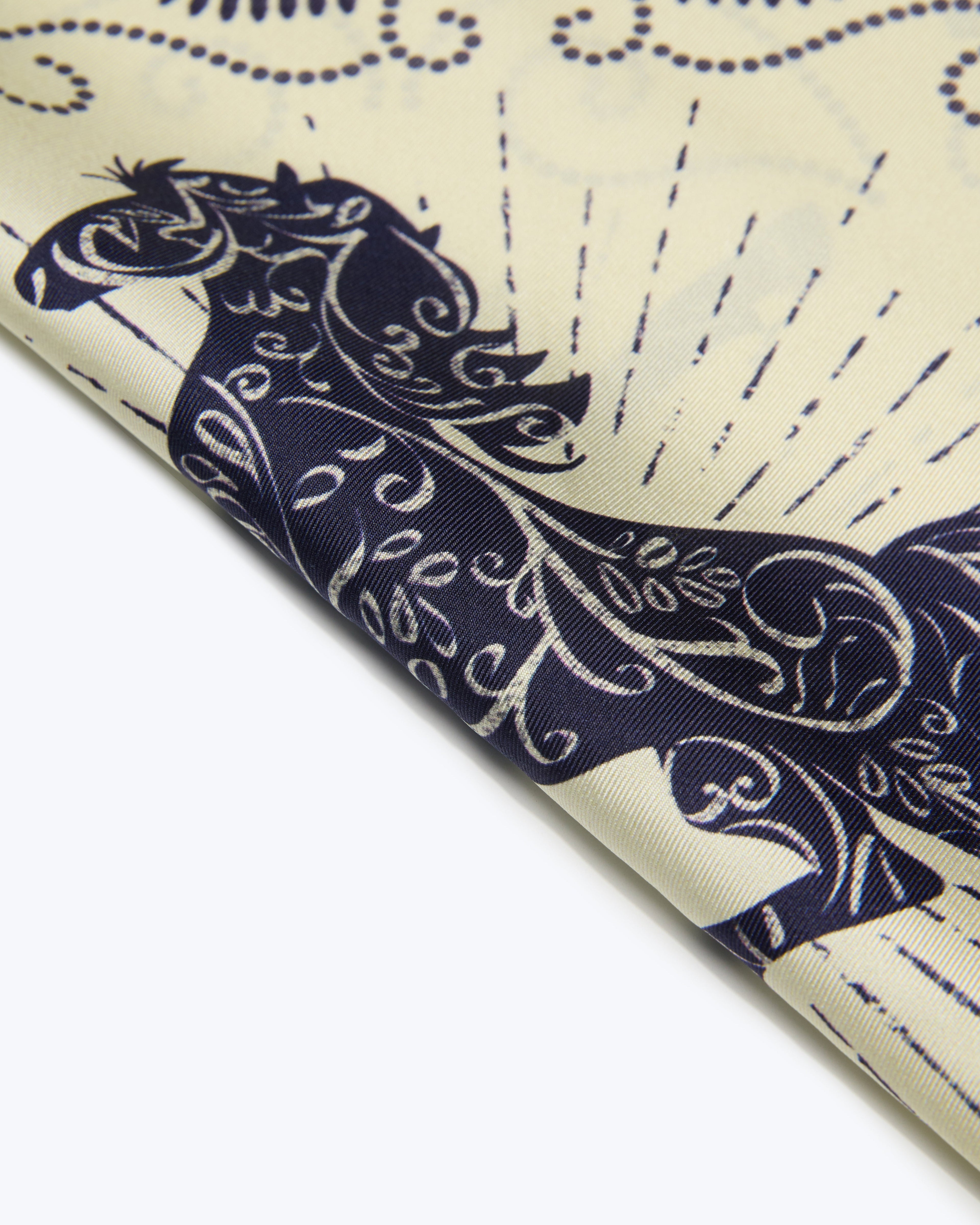 Equestrian Dreams Silk Bandana - Beige