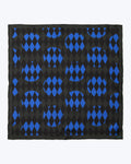 Diamond Silk Bandana - Black & Blue