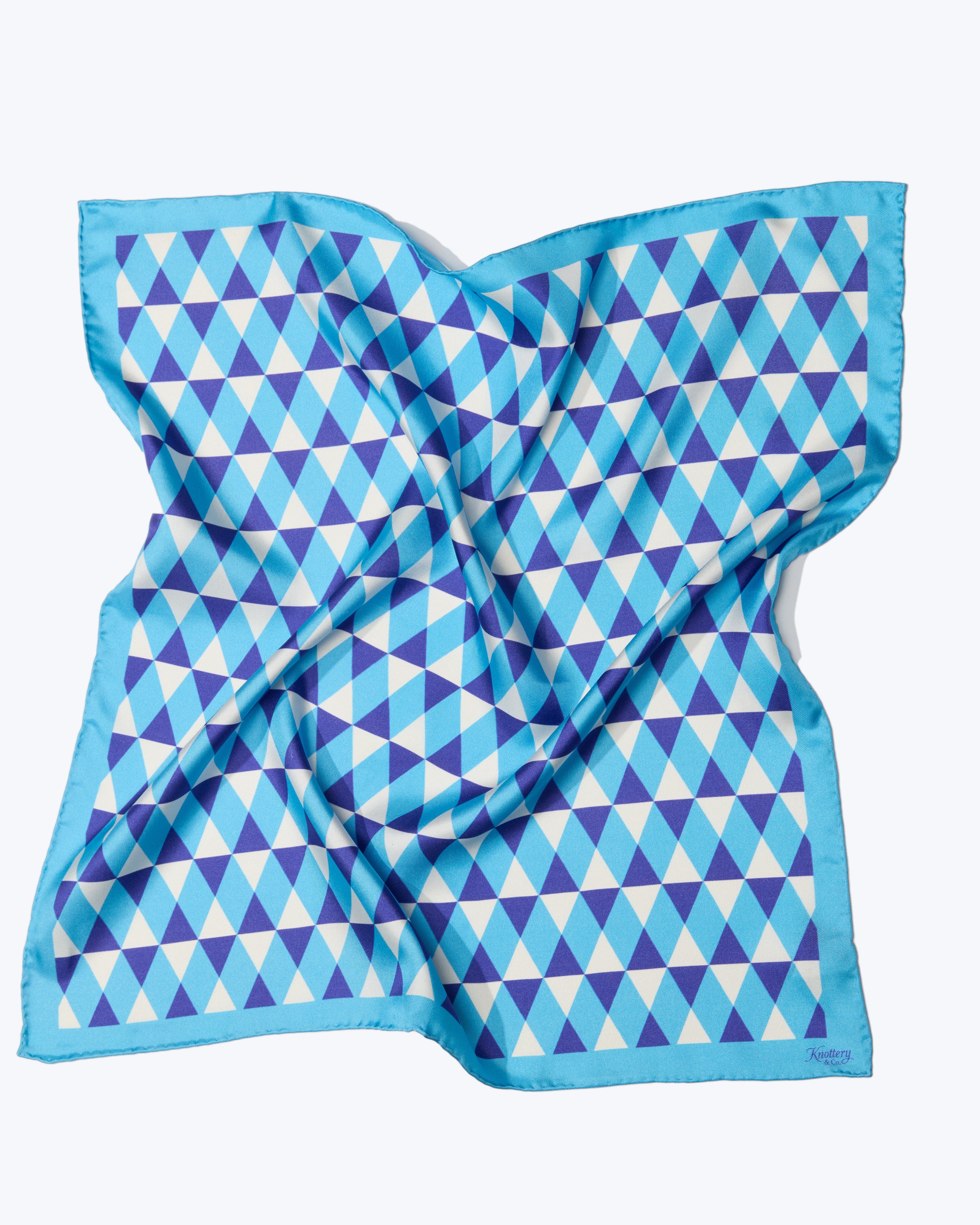 Diamond Silk Bandana - Sky Blue