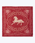 Equestrian Dreams Silk Bandana - Red