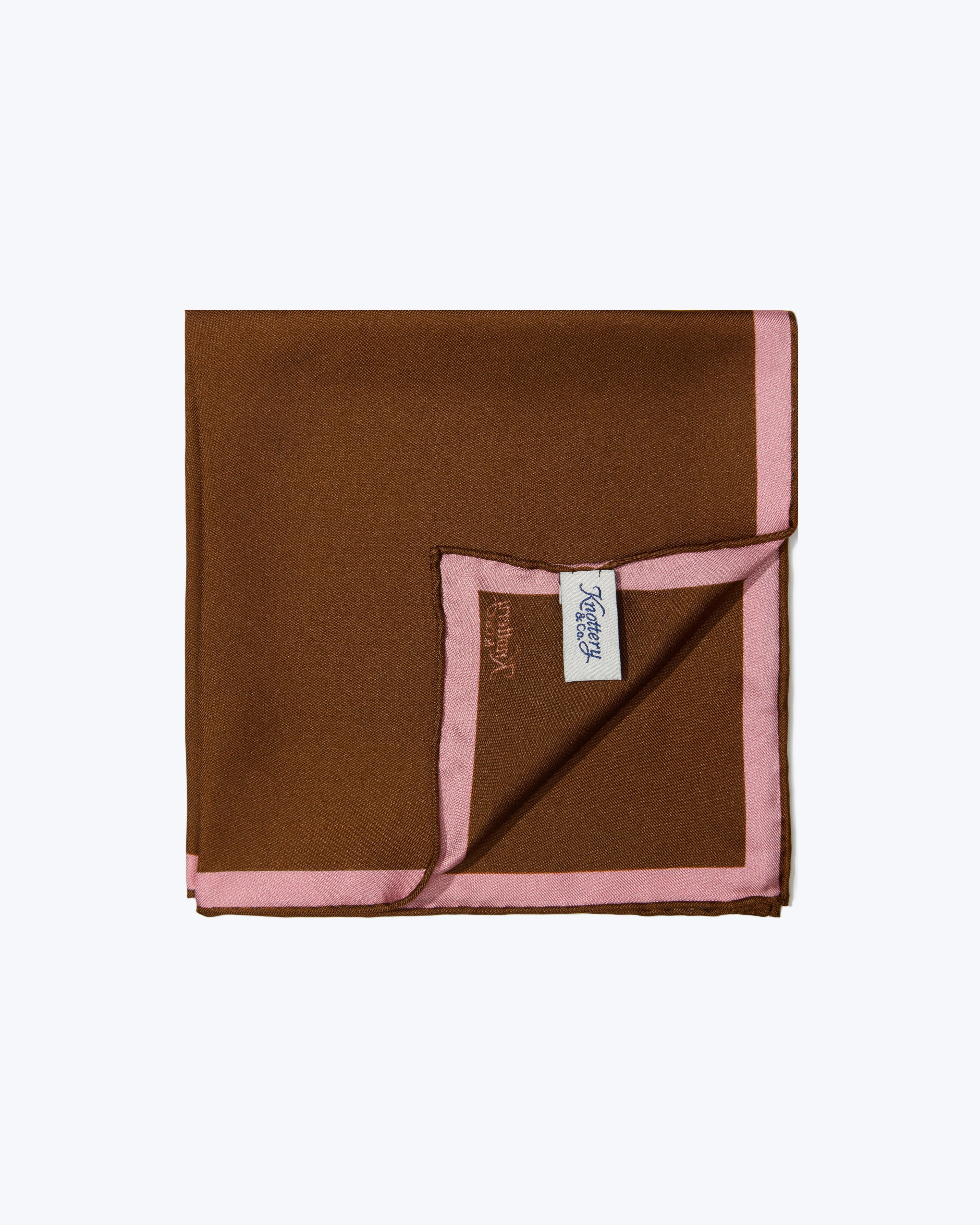 Sophistique Silk Pocket Square - Mocha