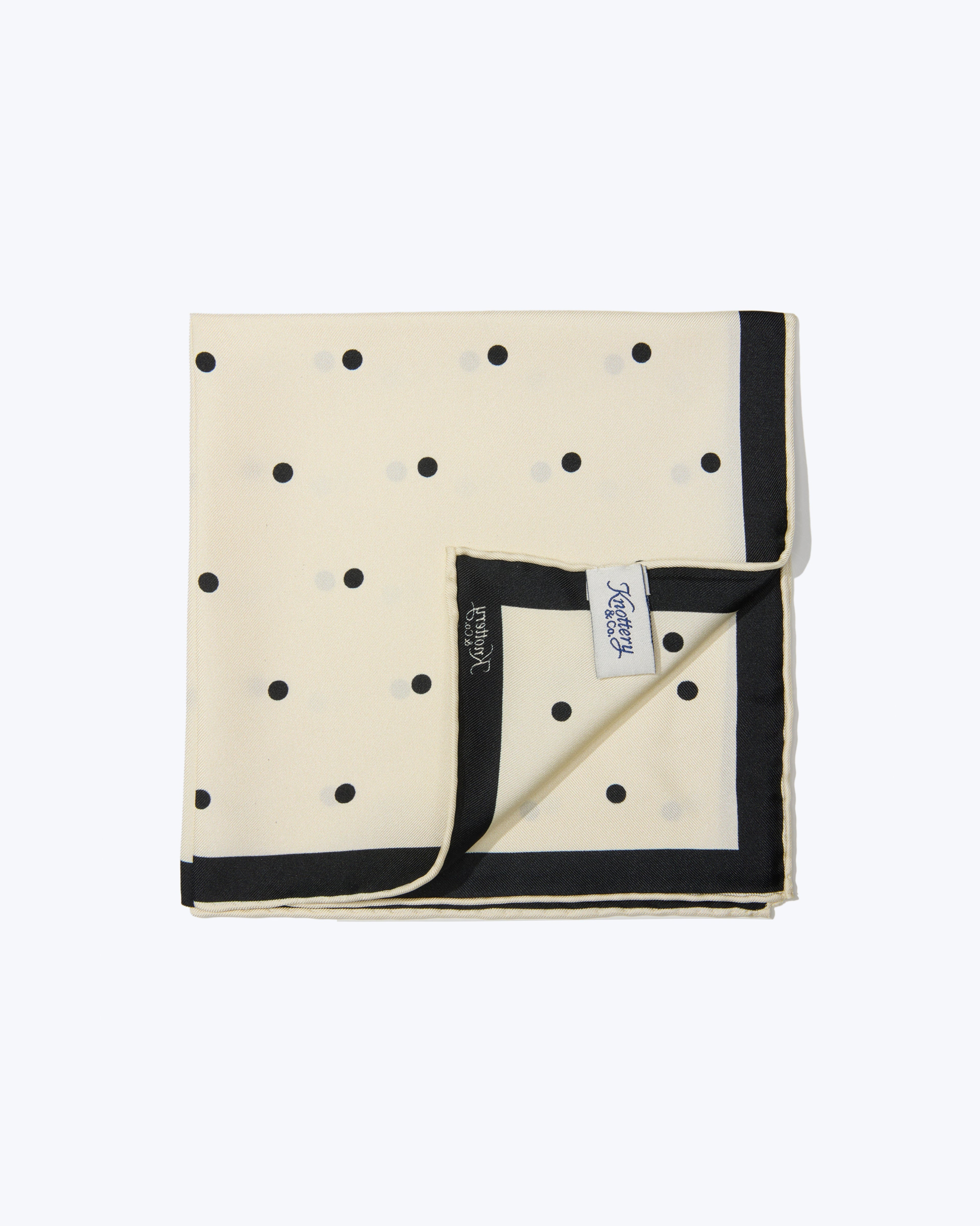 Dapper Dots Silk Twill Pocket Square - Yellow