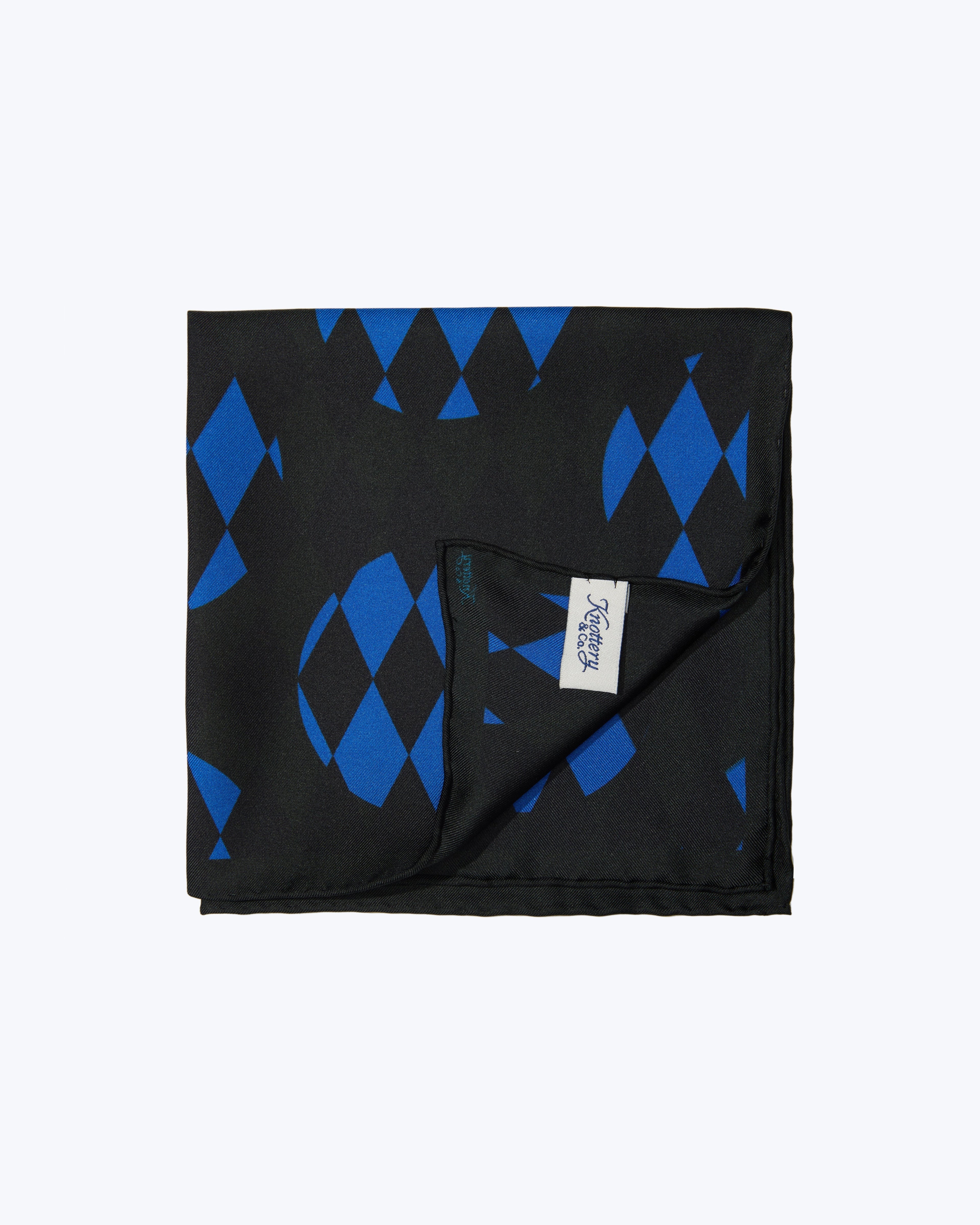 Diamond Silk Pocket Square - Royal Blue