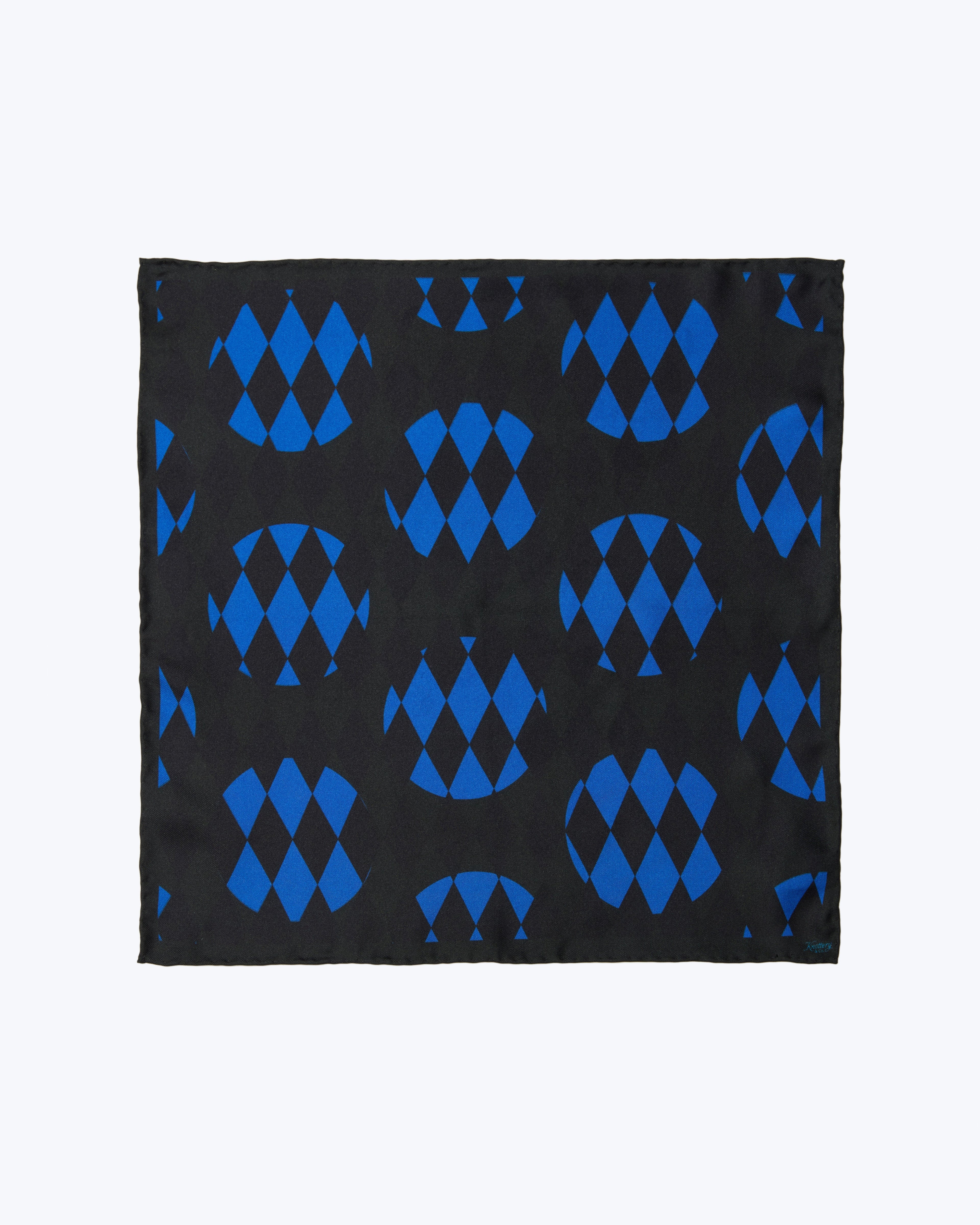 Diamond Silk Pocket Square - Royal Blue