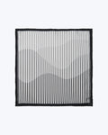Pinstripe Silk Pocket Square - Black & White