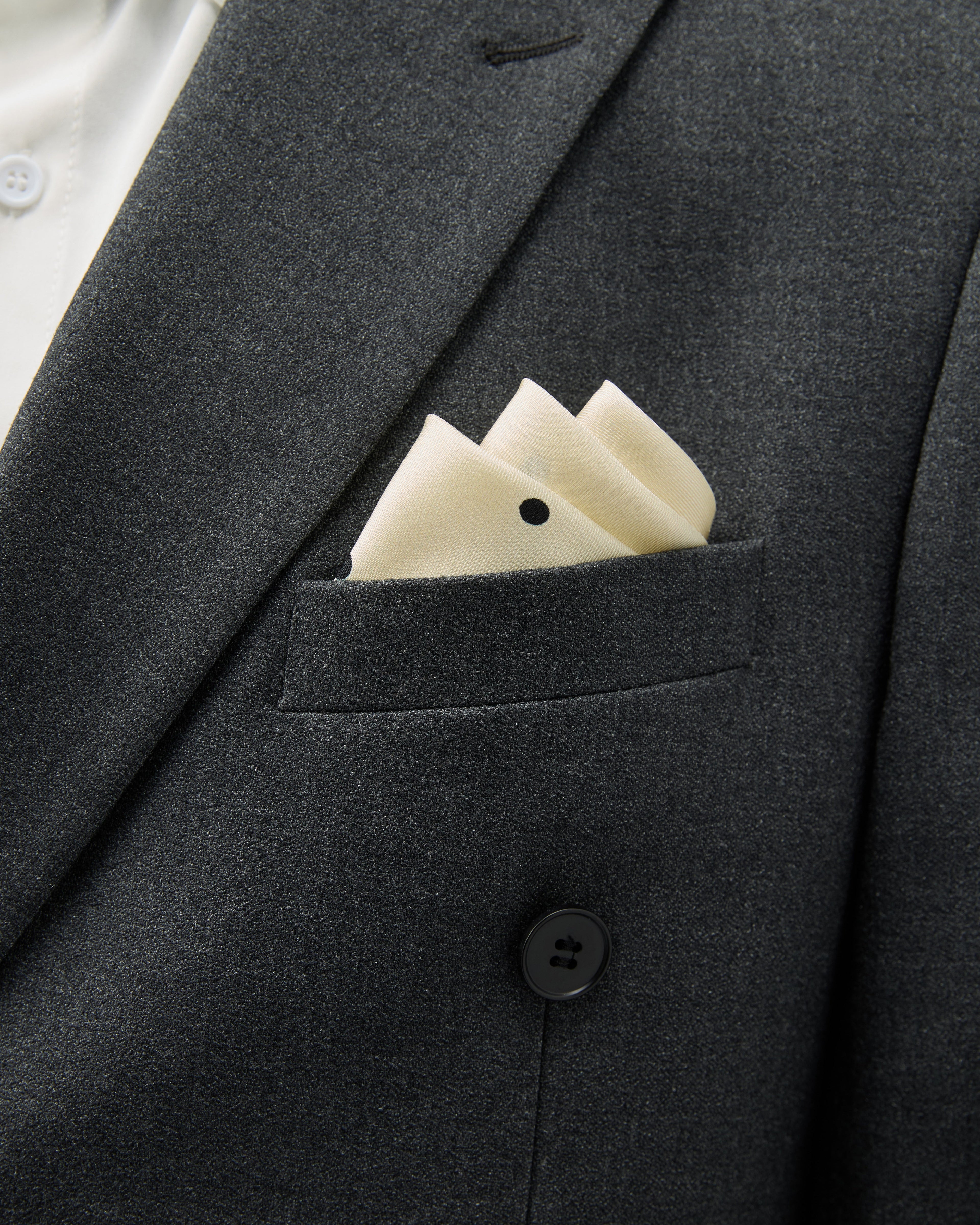 Dapper Dots Silk Twill Pocket Square - Yellow