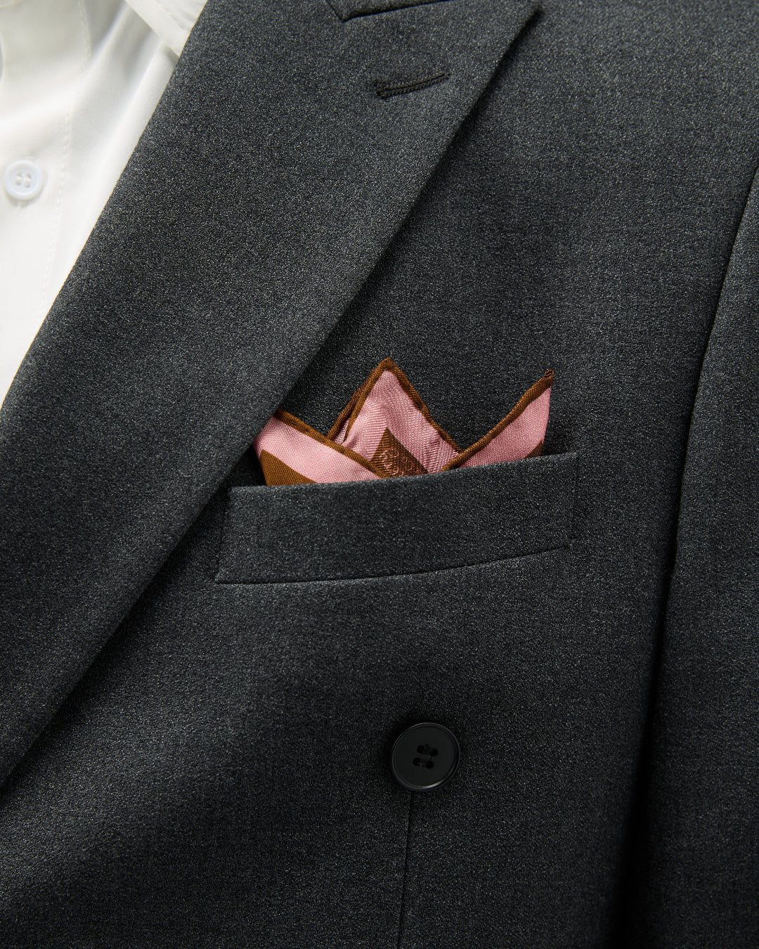 Sophistique Silk Pocket Square - Mocha