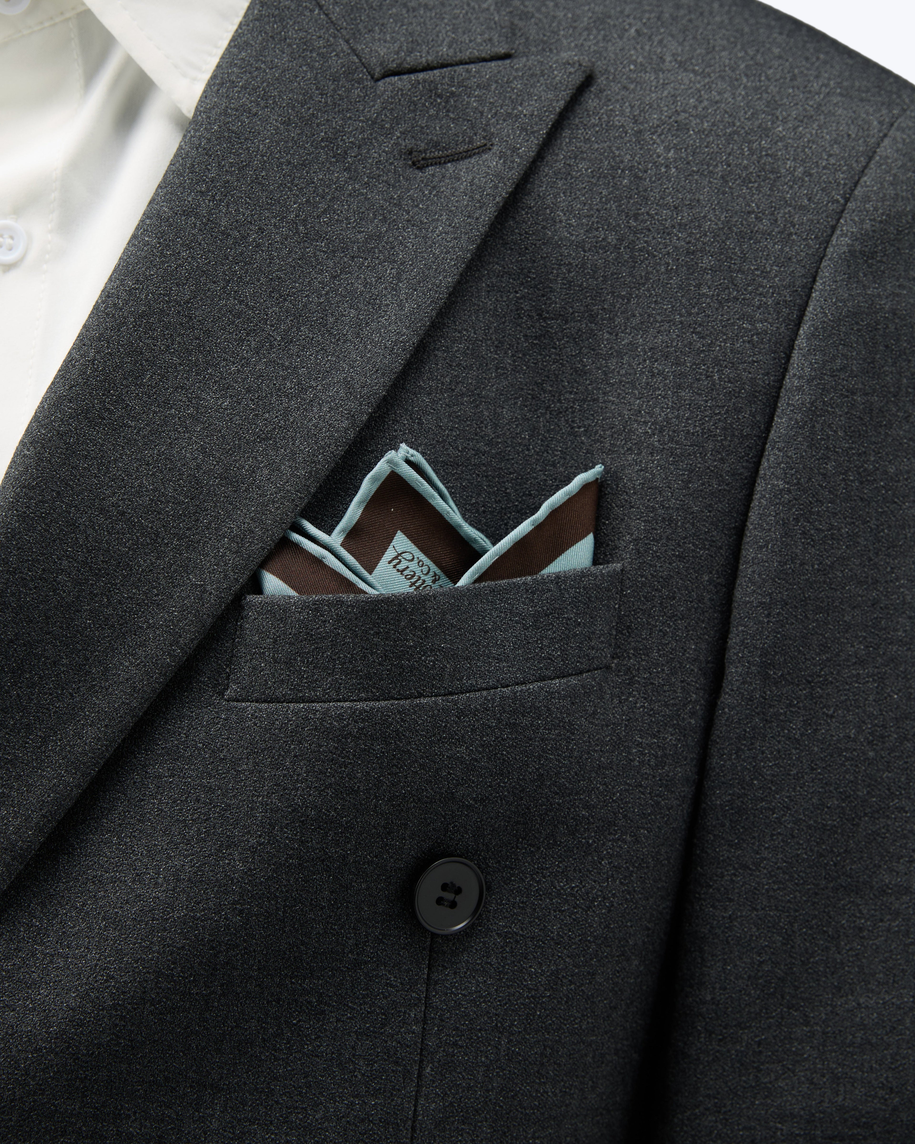 Sophistique Silk Pocket Square - Slate Blue