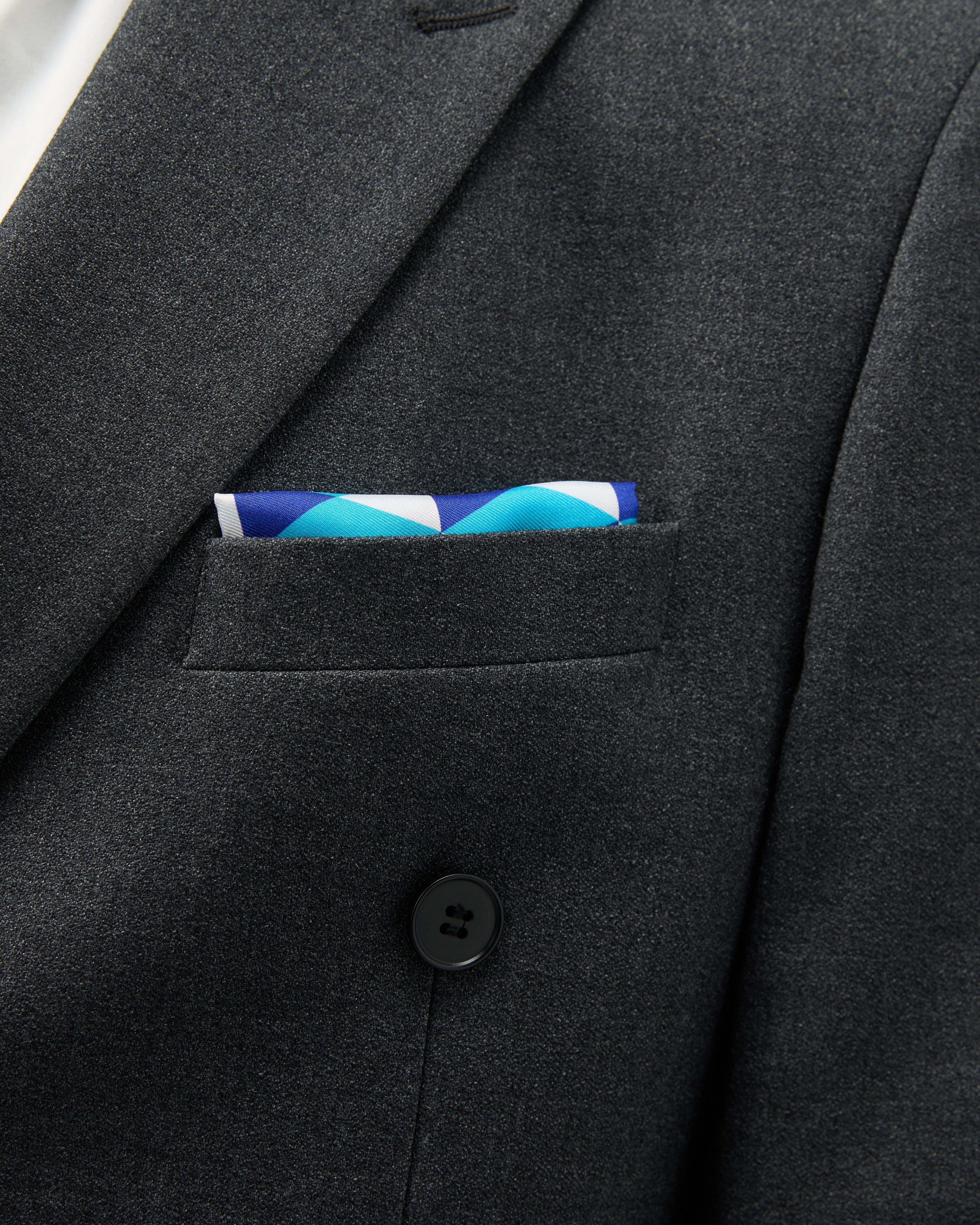 Diamond Silk Pocket Square - Sky Blue