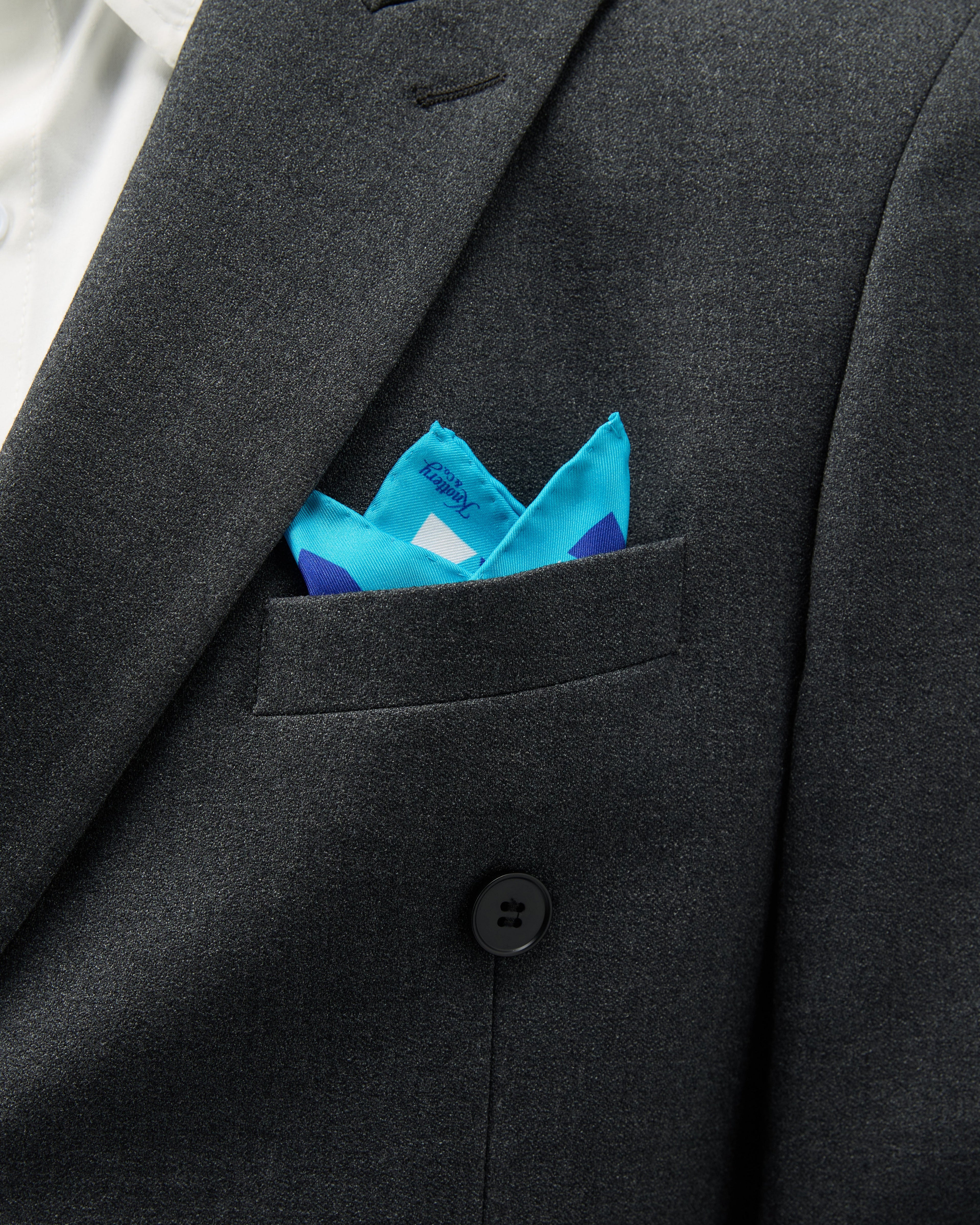 Diamond Silk Pocket Square - Sky Blue