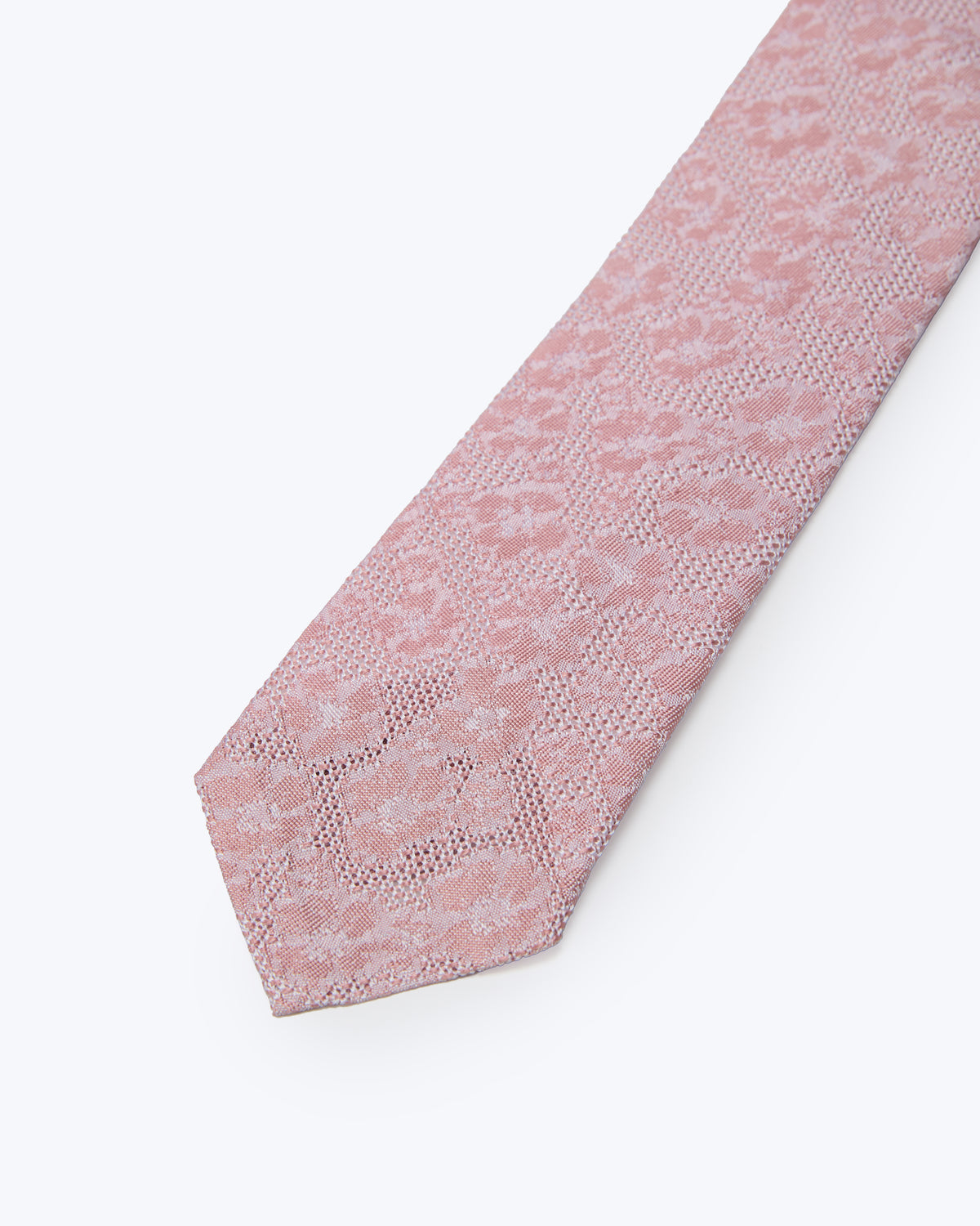 Sakura Leno Silk Tie - Pink