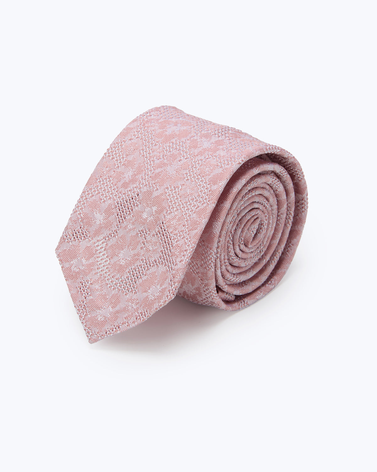 Sakura Leno Silk Tie - Pink