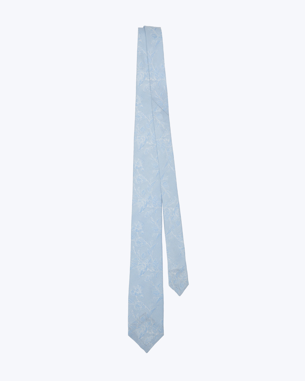 Sakura Leno Silk Tie - Sky Blue