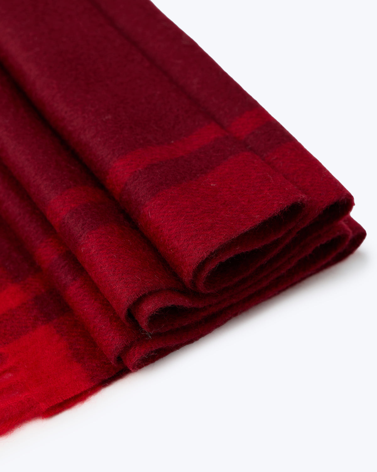 Knottery Plaid Cashmere Scarf - Red