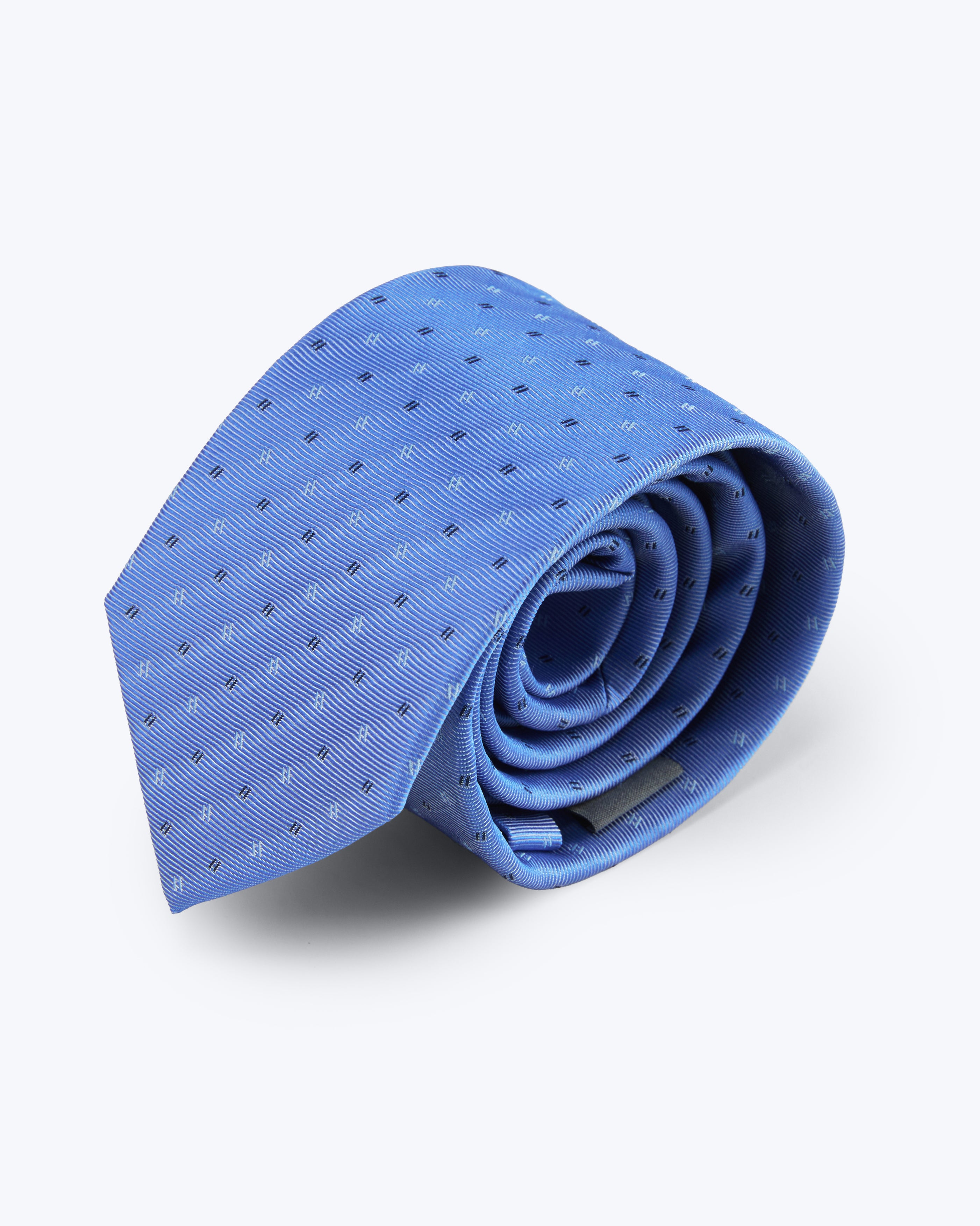 Sea Whisper Silk Jacquard Tie - Blue