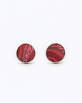 Paisley Silk Cufflinks - Garnet