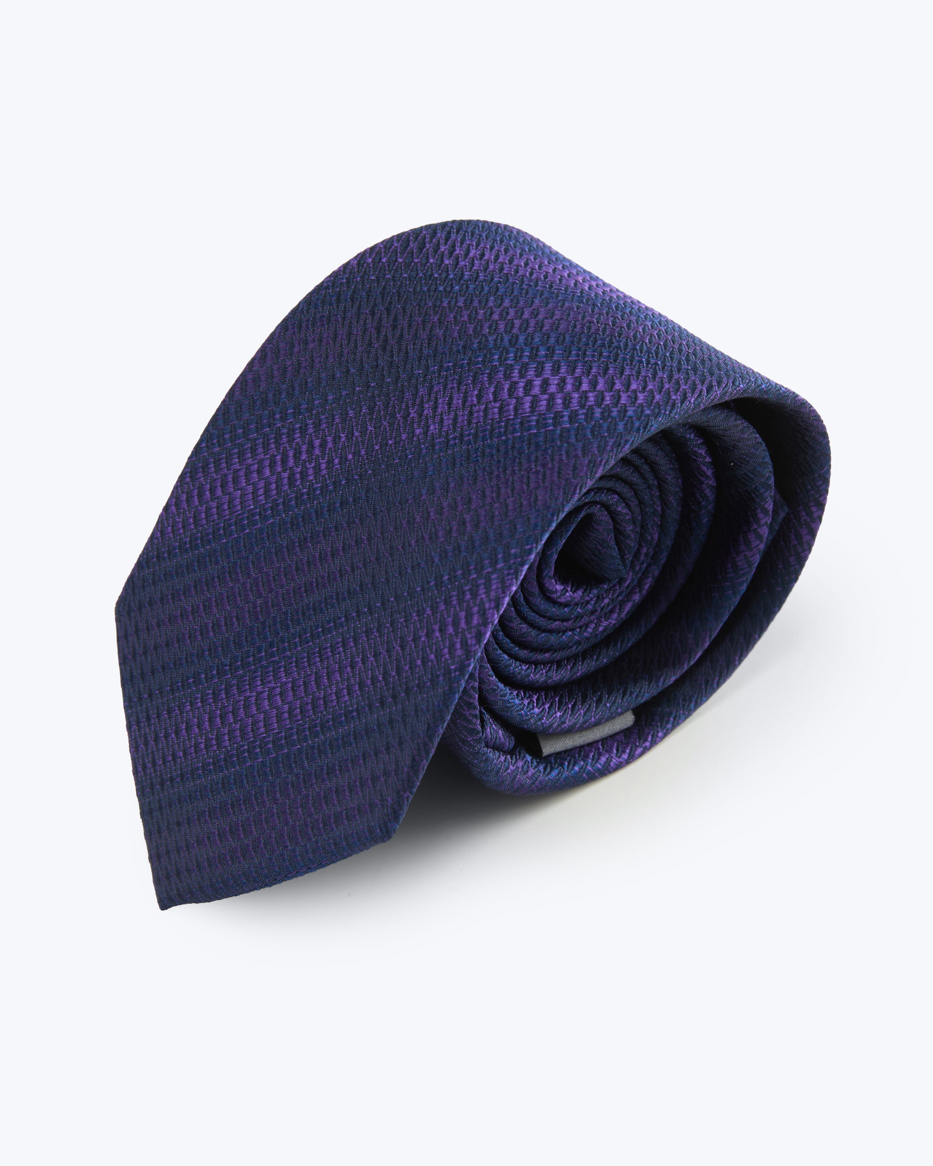 Wave Gradient Silk Jacquard Tie - Violet
