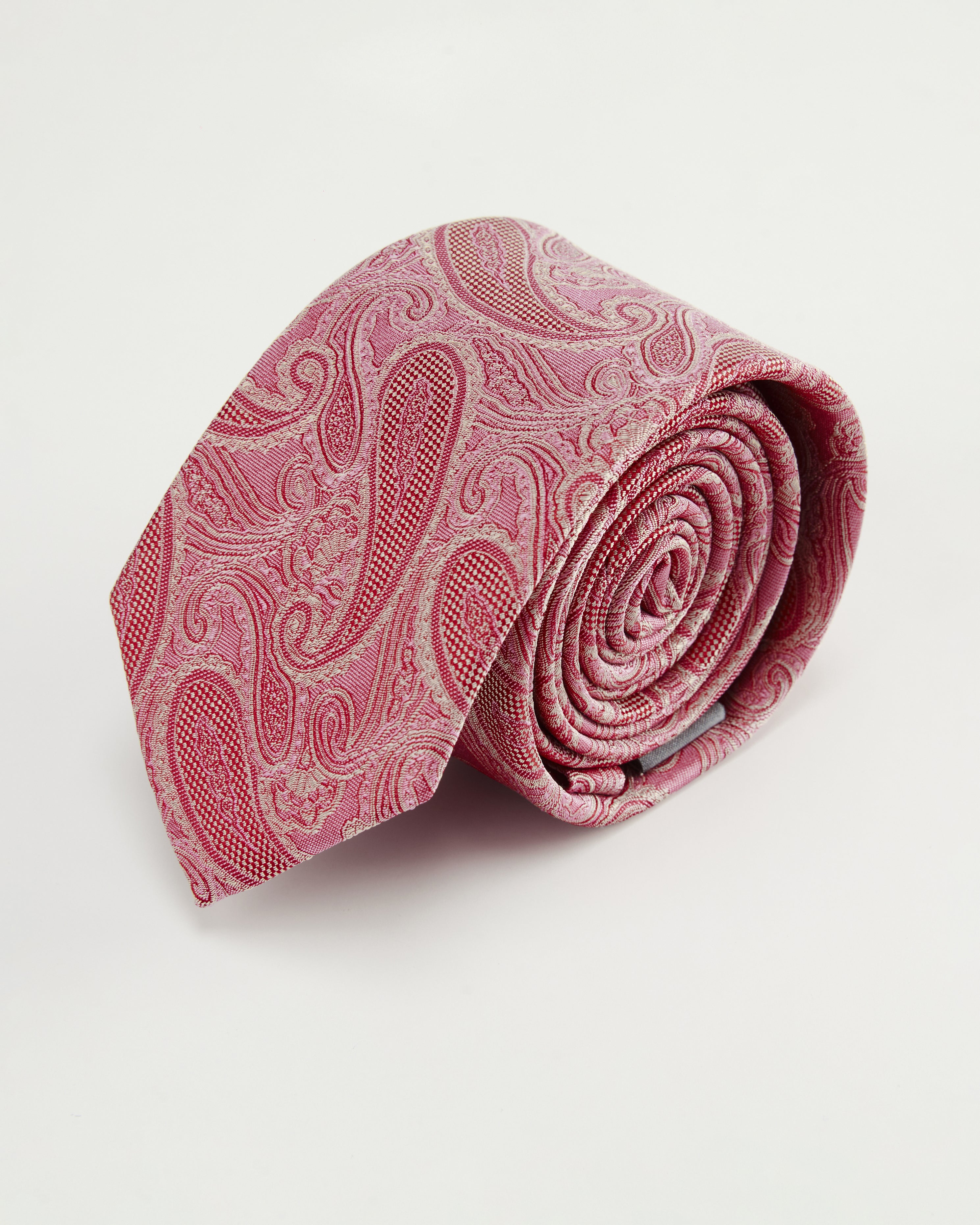 Paisley Dusty-Rose Silk Tie