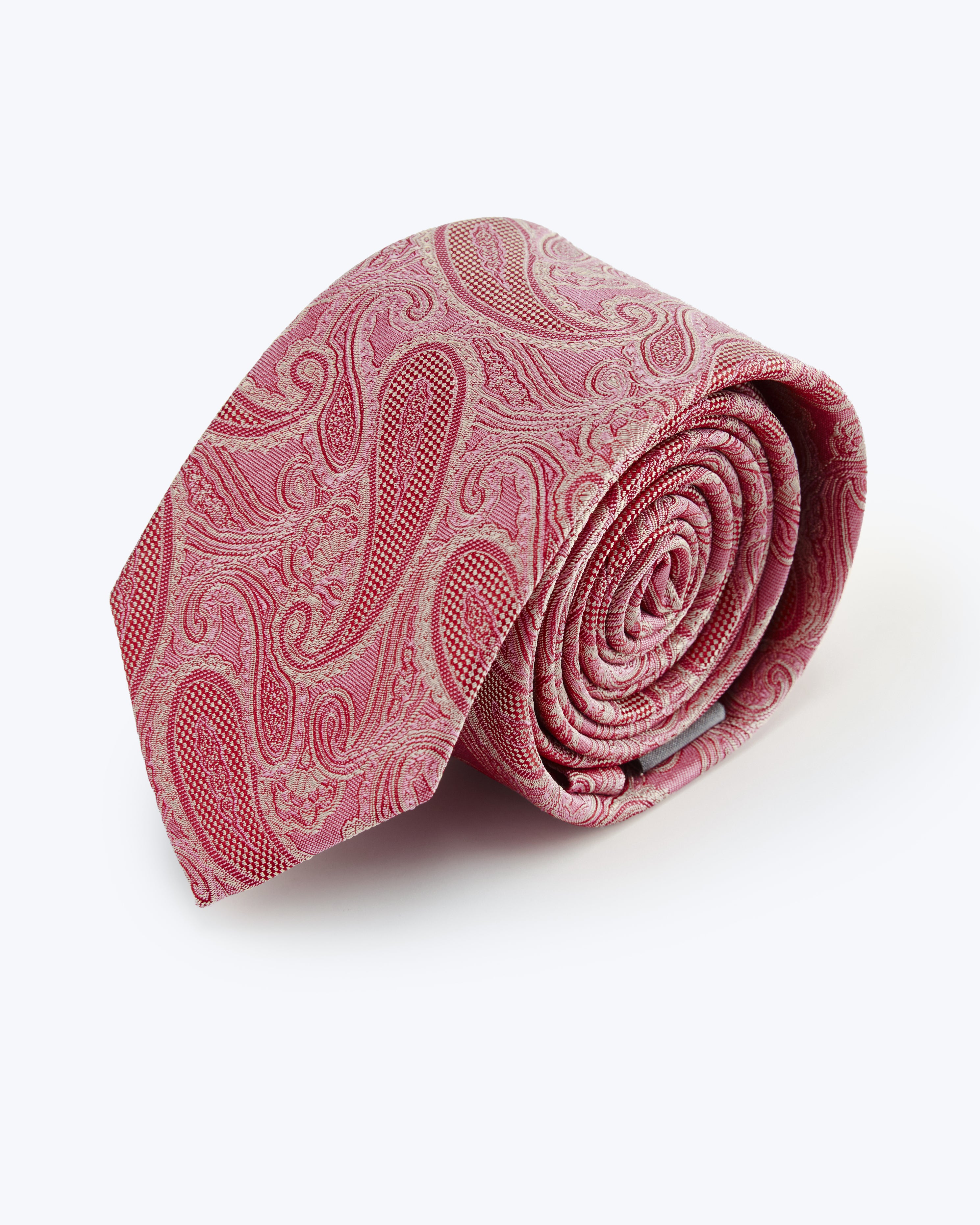 Paisley Silk Jacquard Tie - Dusty Rose