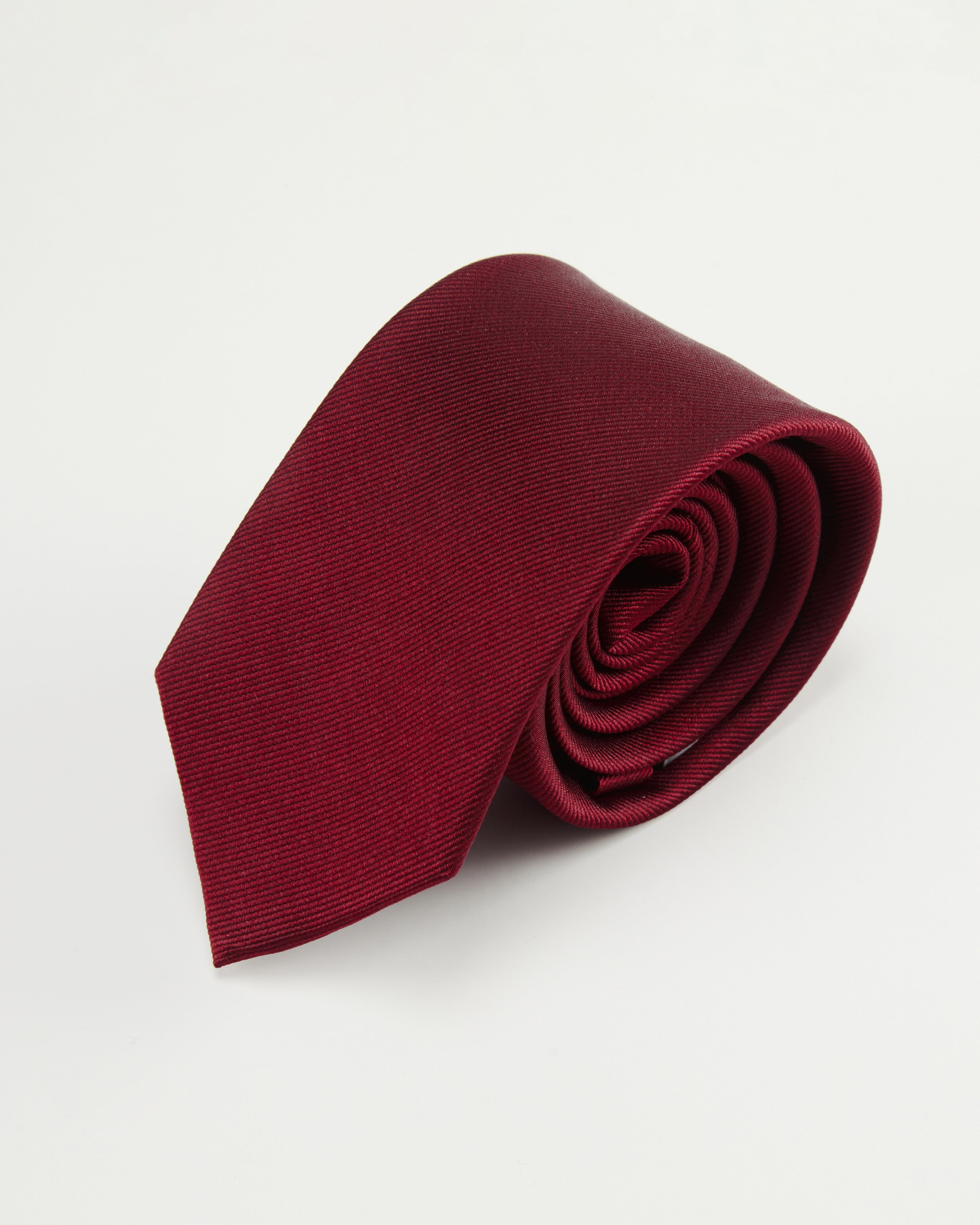 Twill Burgundy Silk Tie