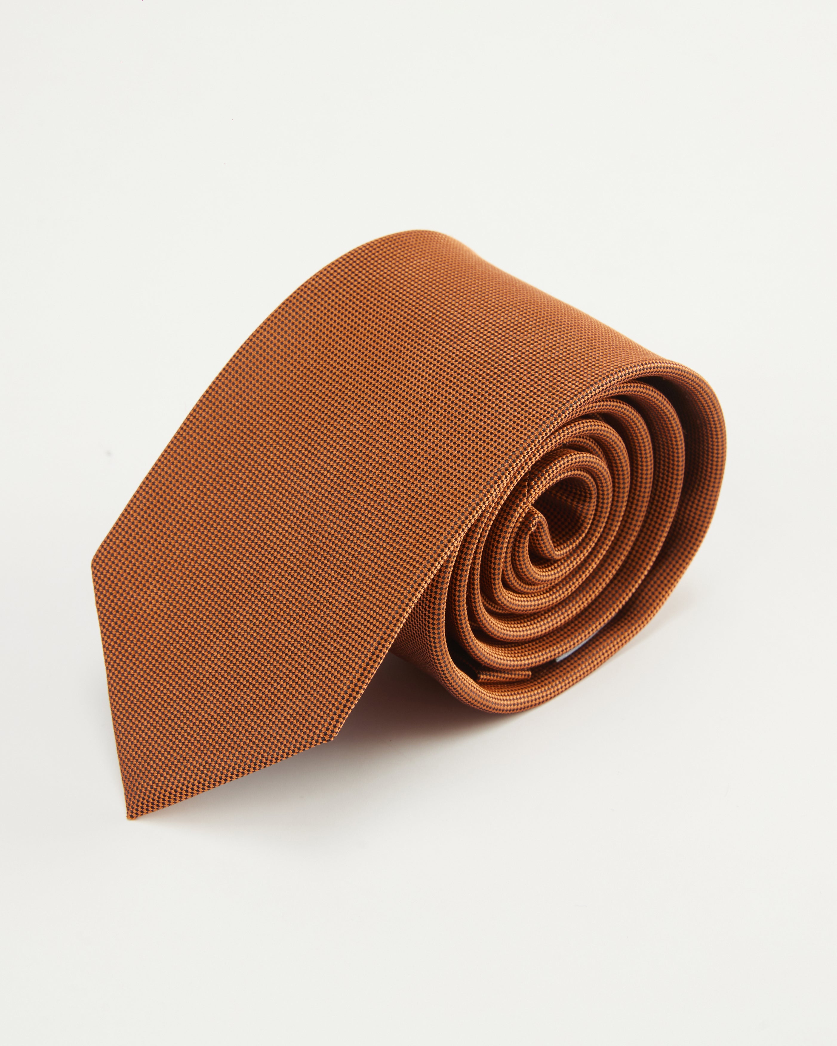 Twill Cinnamon Brown Silk Tie