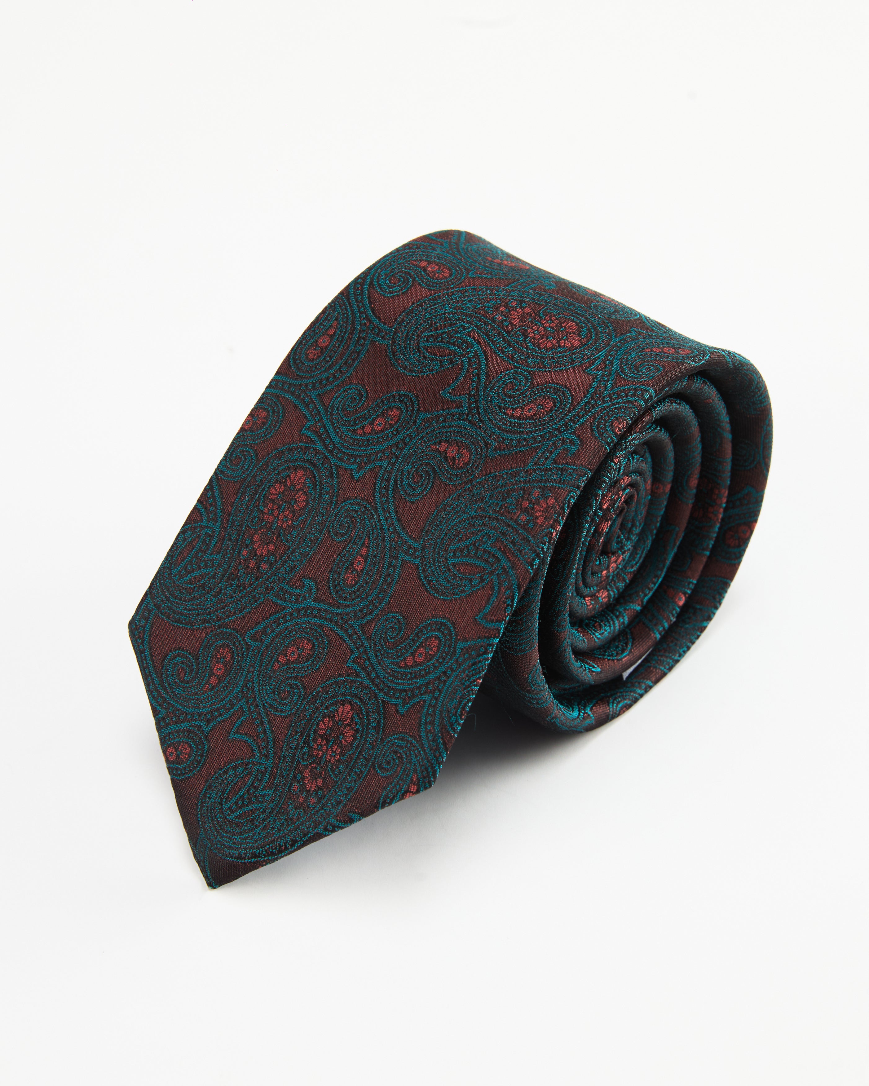 Paisley Deep Merlot Silk Tie