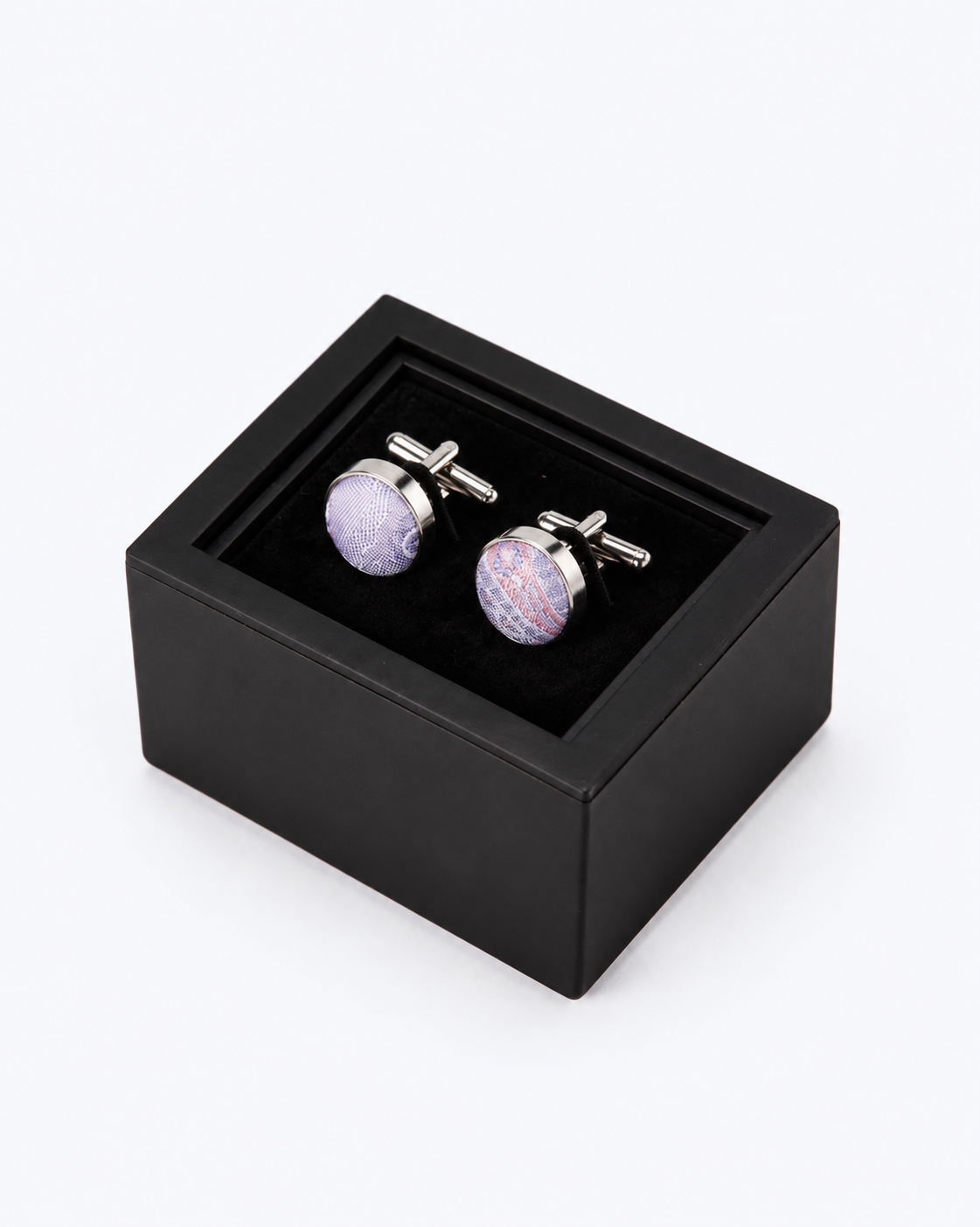 Paisley Silk Tie and Cufflinks Gift Set - Lavender