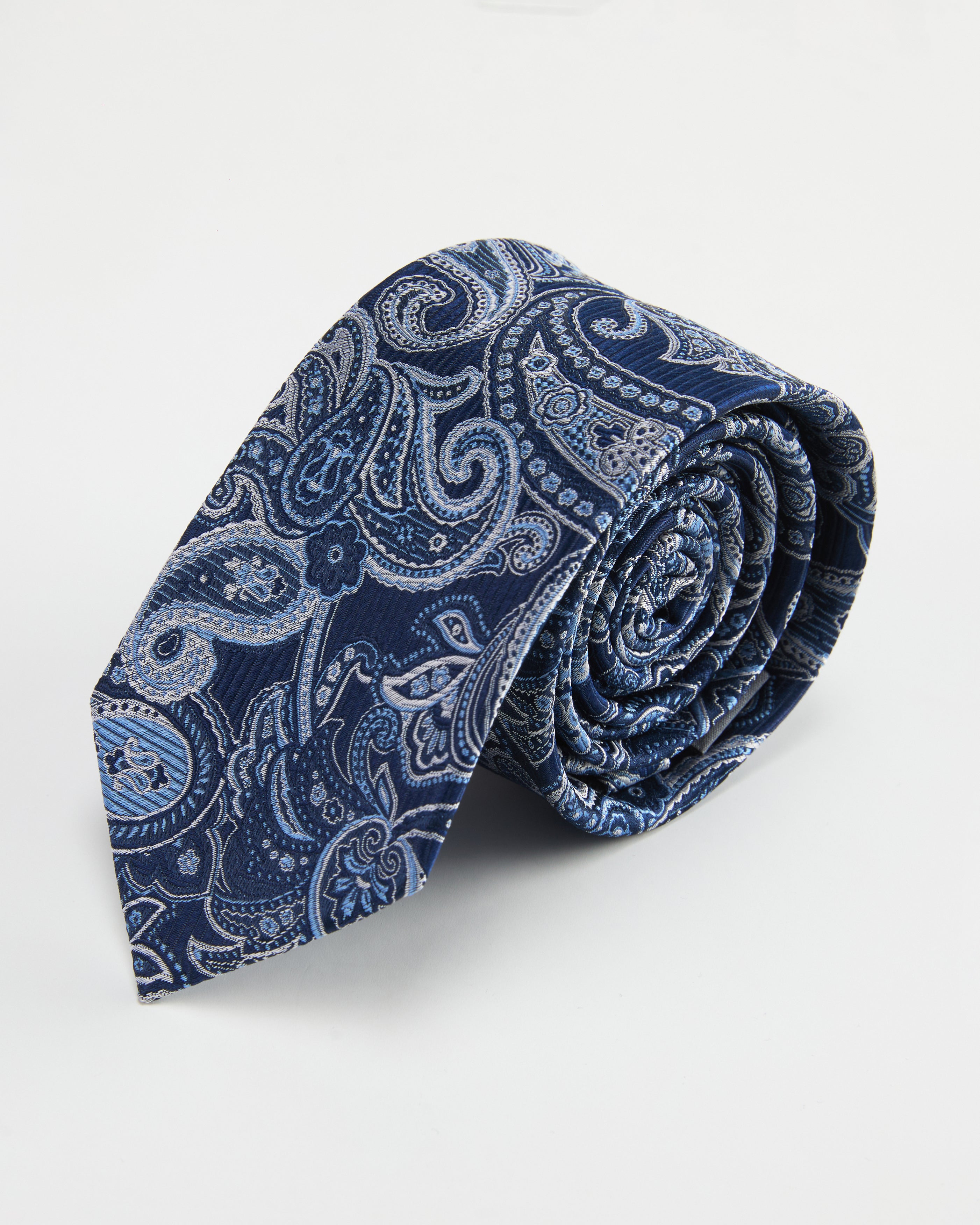 Baroque Paisley Navy Silk Tie